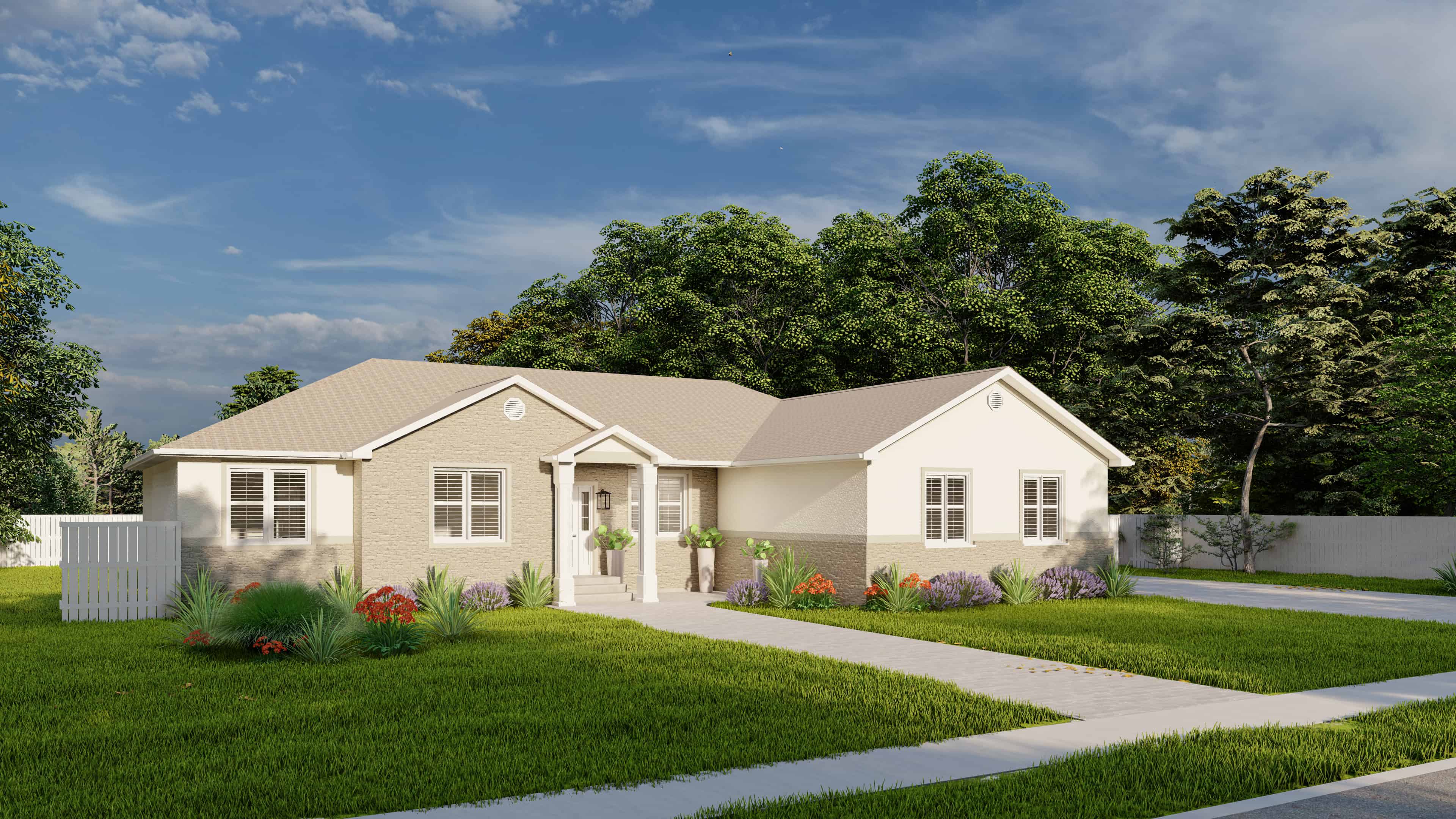 Front View of this 3-Bedroom,1595 Sq Ft Plan -187-1069