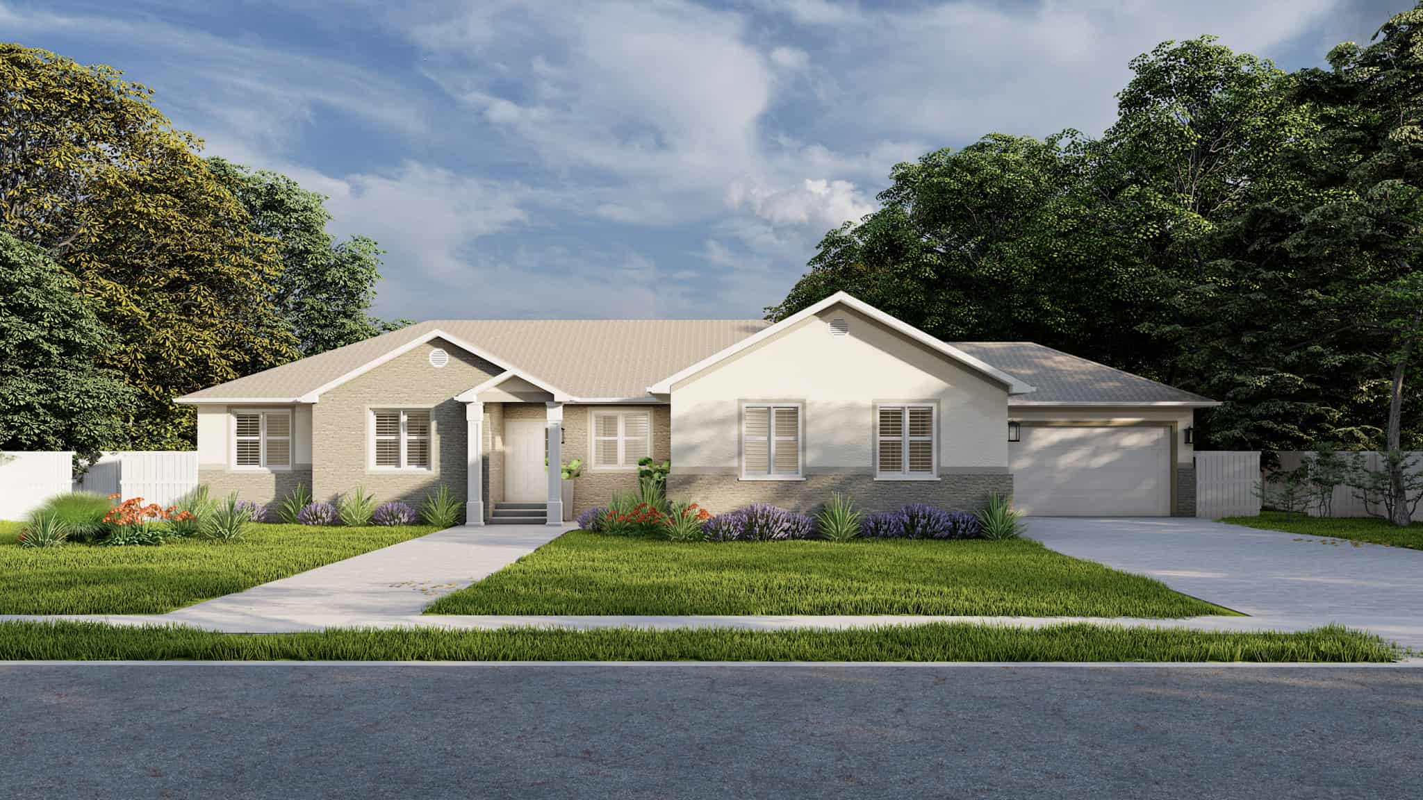 Front View of this 3-Bedroom,1595 Sq Ft Plan -187-1069