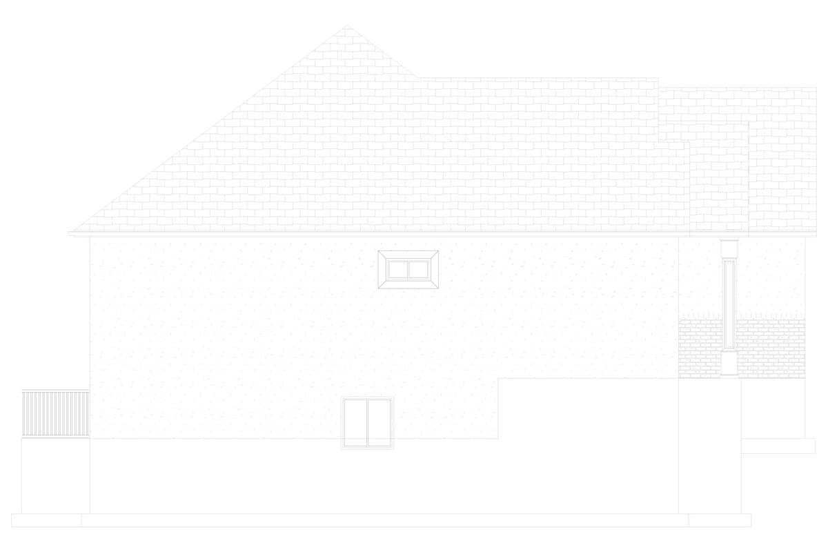 Home Plan Left Elevation of this 3-Bedroom,2085 Sq Ft Plan -187-1072