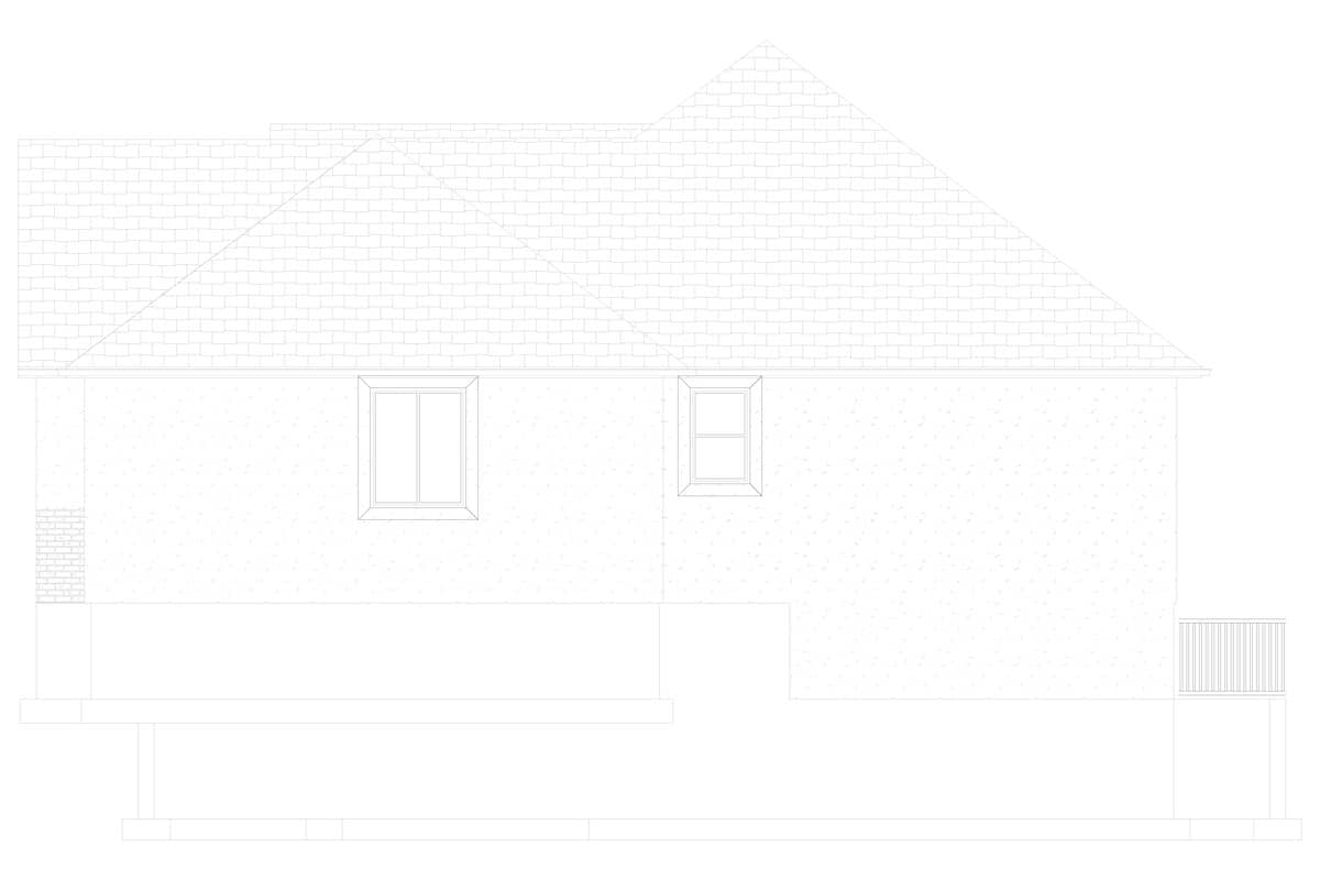 Home Plan Right Elevation of this 3-Bedroom,2085 Sq Ft Plan -187-1072