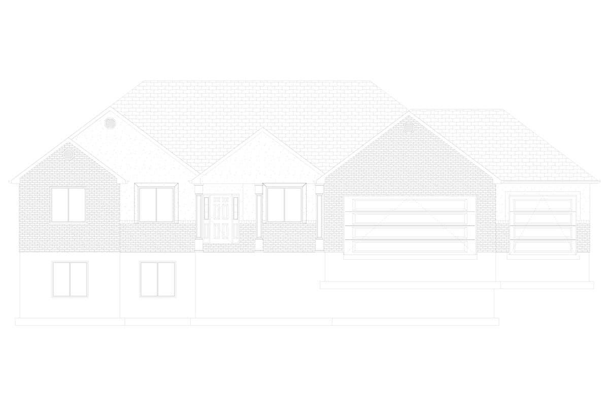 Home Plan Front Elevation of this 3-Bedroom,2085 Sq Ft Plan -187-1072