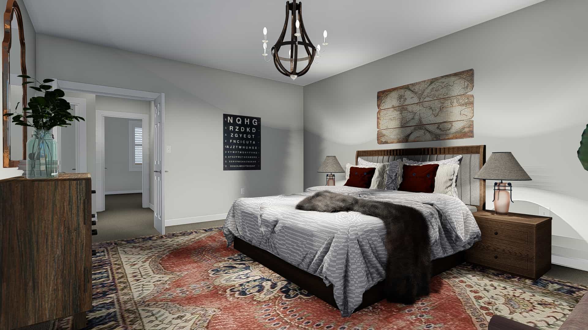 Master Bedroom of this 3-Bedroom, 2085 Sq Ft Plan - 187-1072