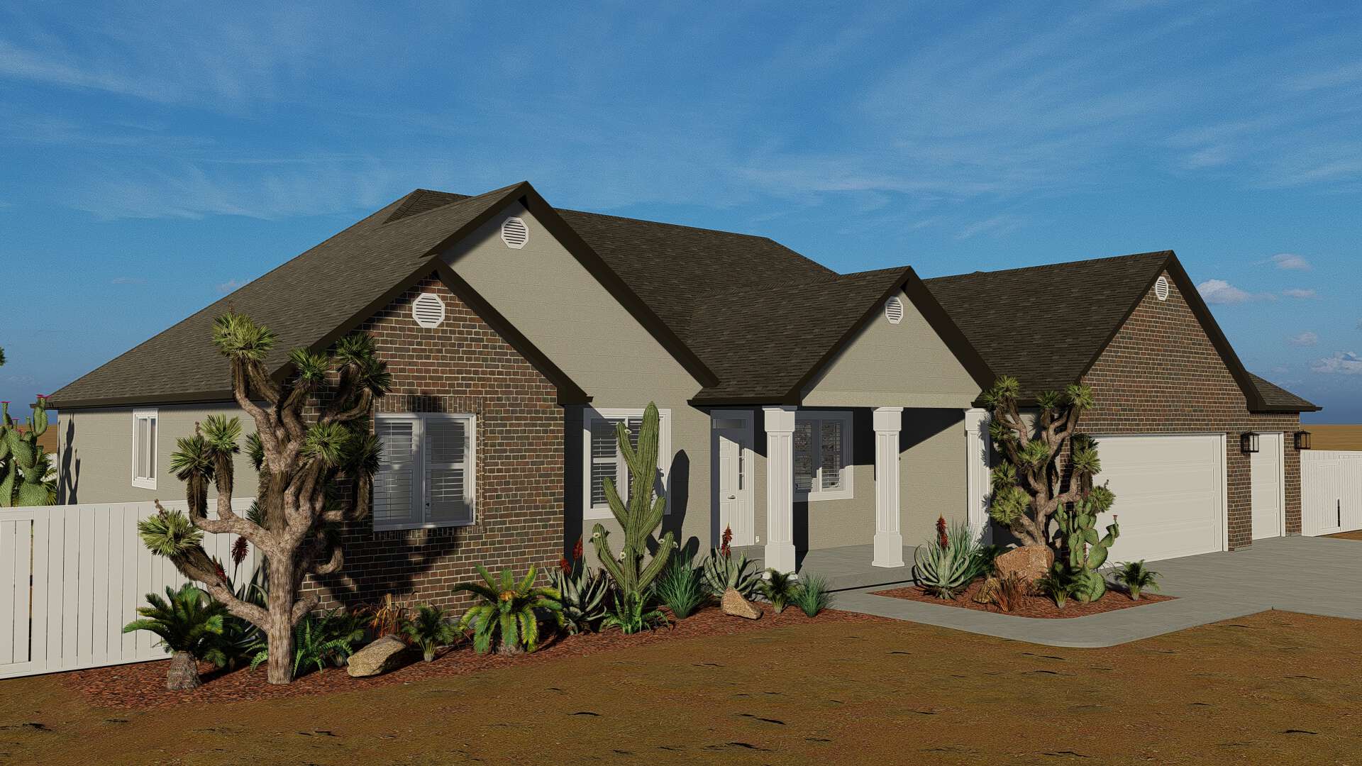 Front View of this 3-Bedroom, 2085 Sq Ft Plan - 187-1072