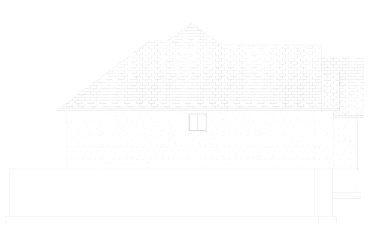 Home Plan Left Elevation of this 3-Bedroom,2199 Sq Ft Plan -187-1075