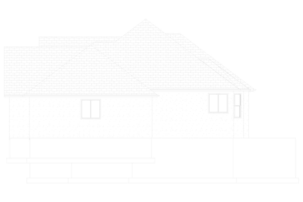 Home Plan Right Elevation of this 3-Bedroom,2199 Sq Ft Plan -187-1075
