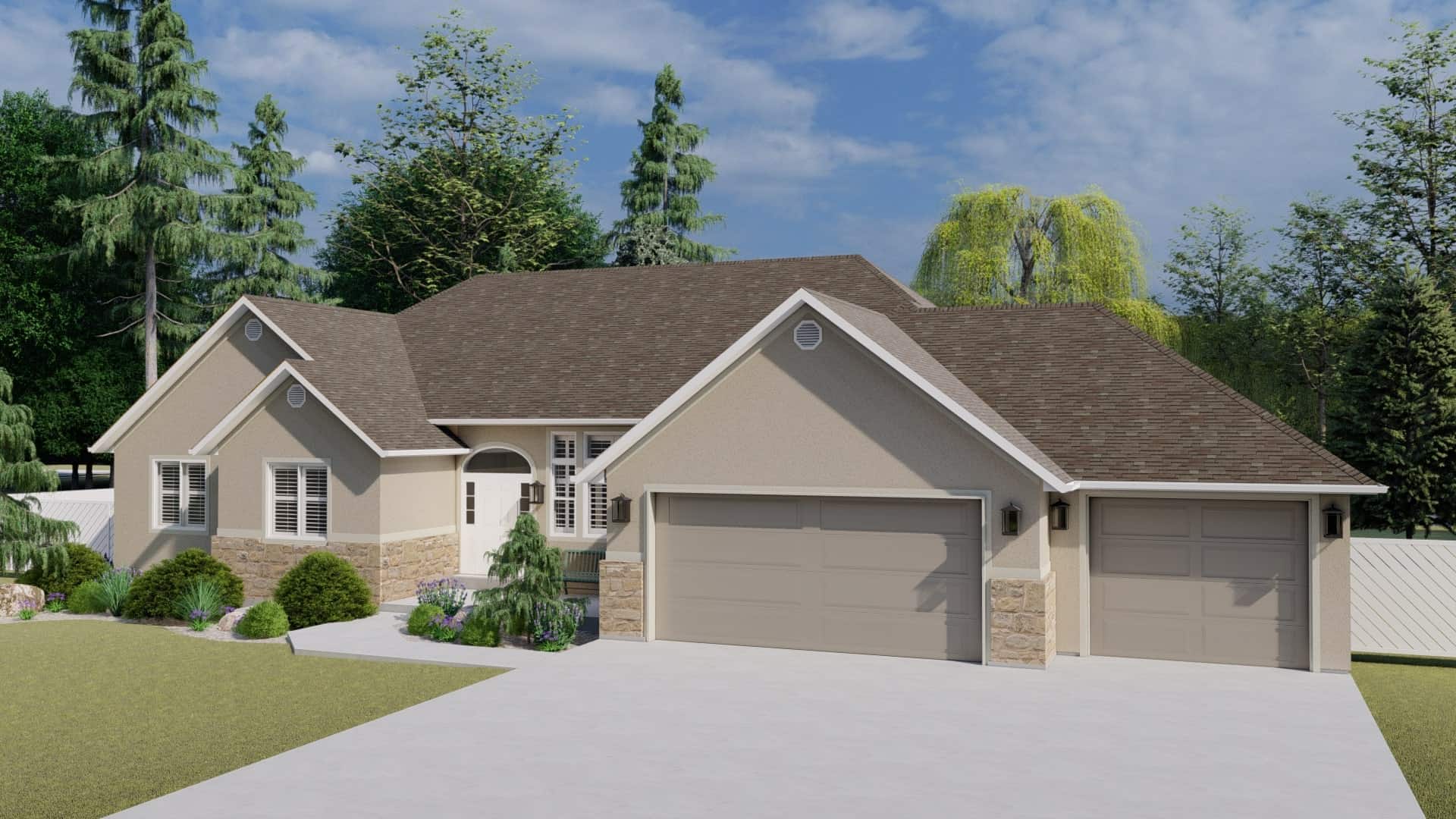 Garage of this 3-Bedroom, 2199 Sq Ft Plan - 187-1075