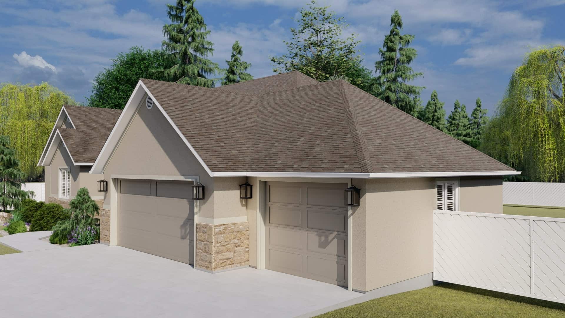Garage of this 3-Bedroom, 2199 Sq Ft Plan - 187-1075