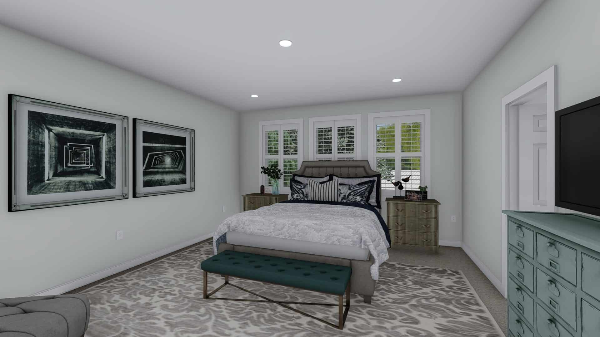 Master Bedroom of this 3-Bedroom, 2199 Sq Ft Plan - 187-1075