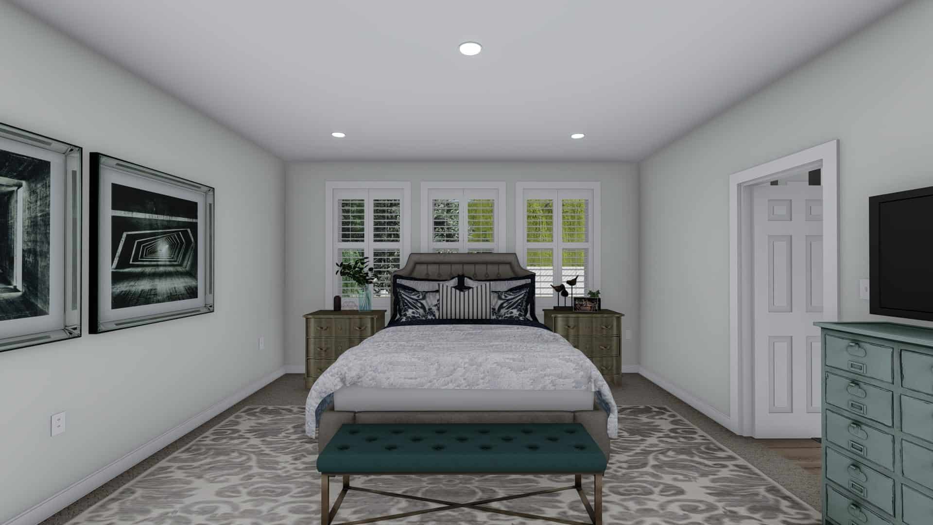 Master Bedroom of this 3-Bedroom, 2199 Sq Ft Plan - 187-1075