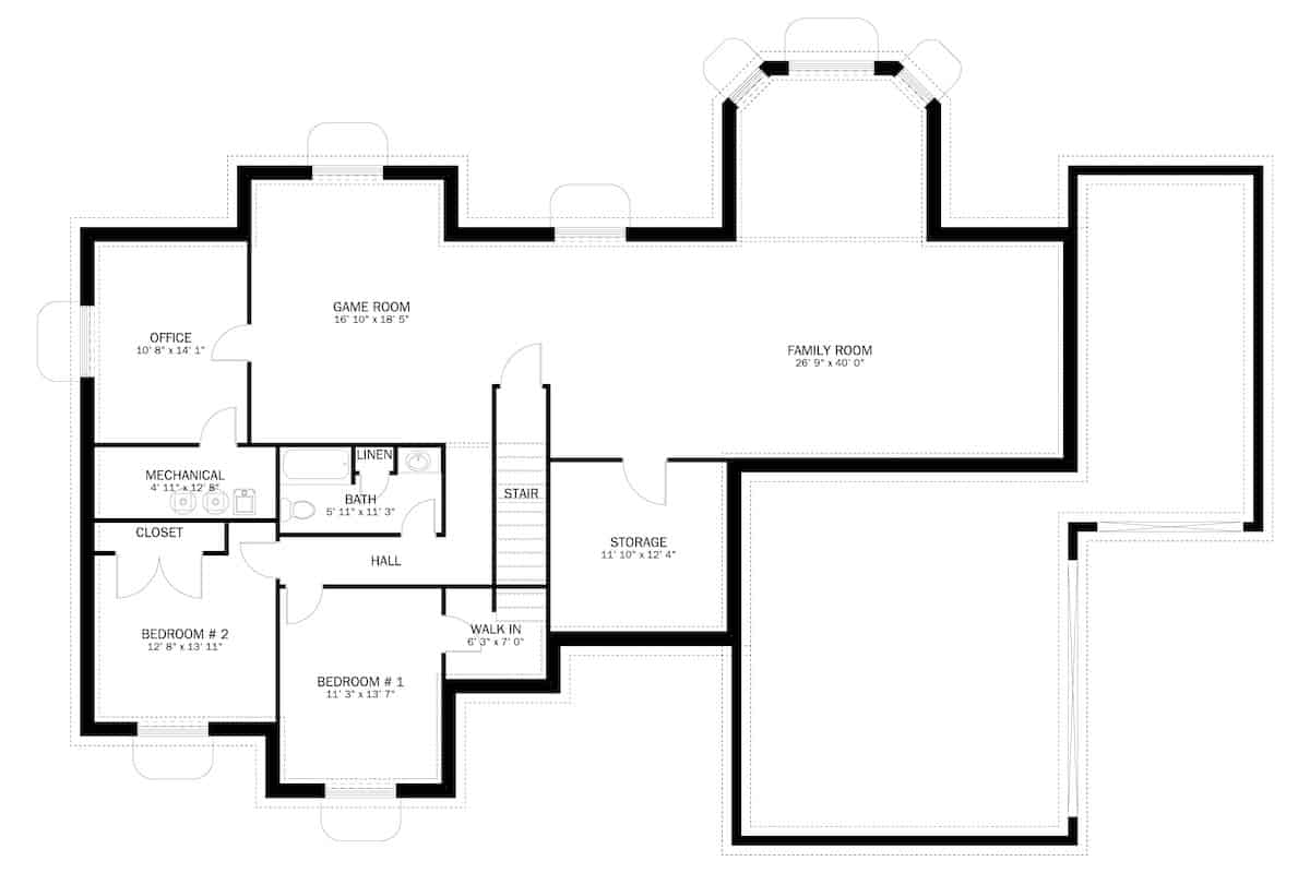 Basement of Country Plan #187-1113