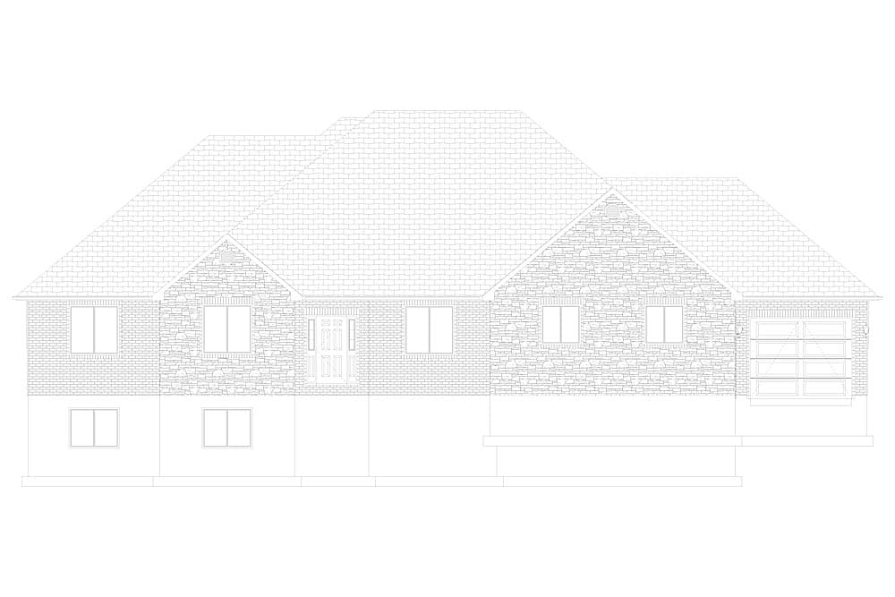 Home Plan Front Elevation of this 5-Bedroom,2282 Sq Ft Plan -187-1113