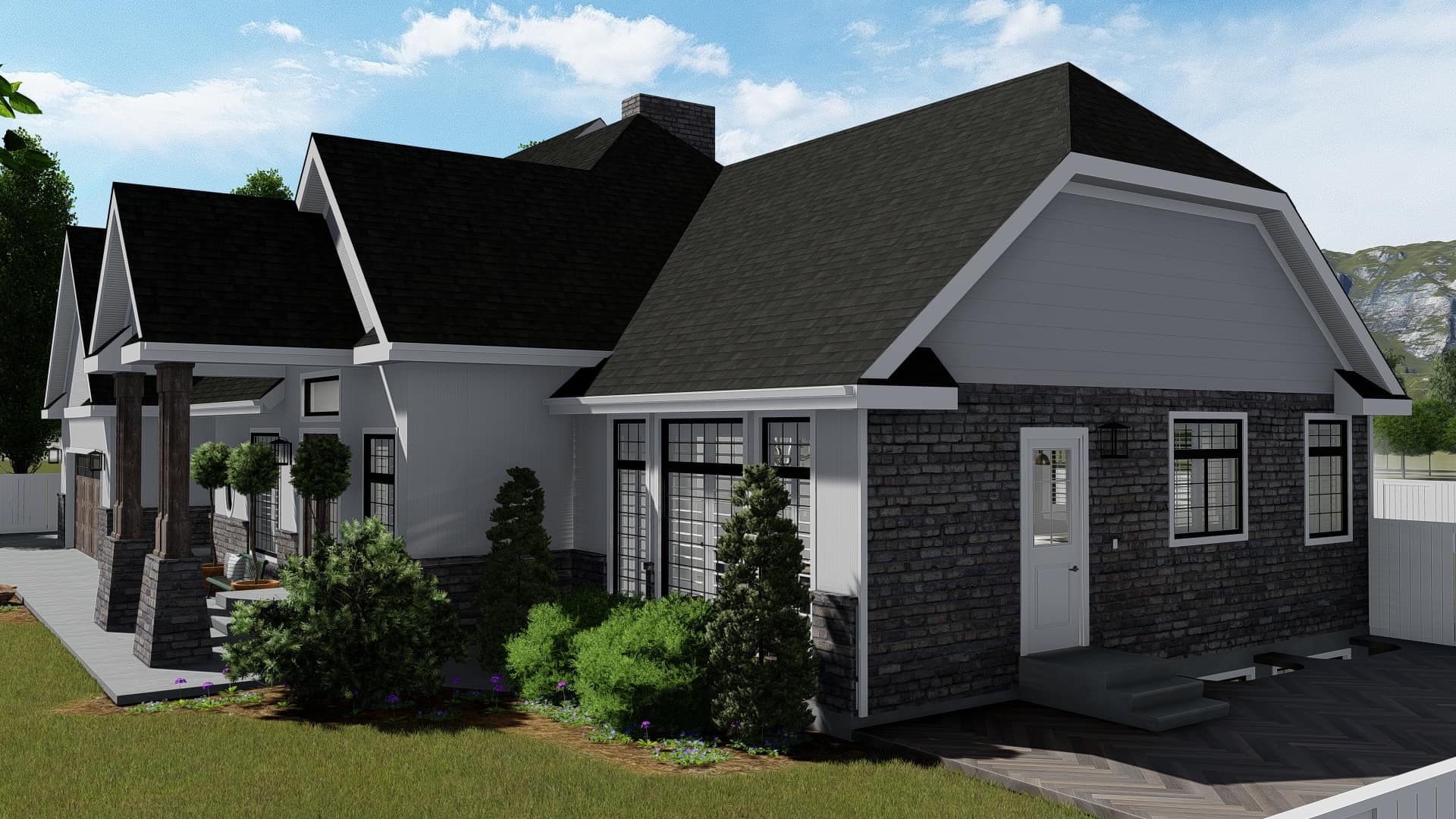Left Side View of this 3-Bedroom, 2796 Sq Ft Plan - 187-1136