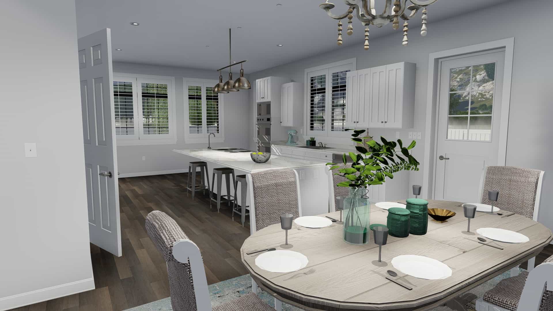 Dining Room of this 3-Bedroom, 2796 Sq Ft Plan - 187-1136