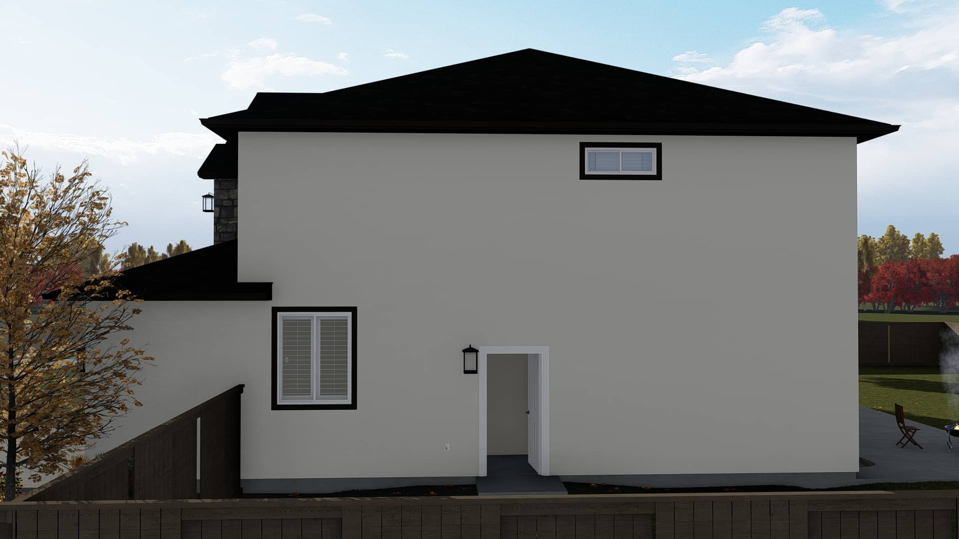 Rear View of this 5-Bedroom, 2587 Sq Ft Plan - 187-1137
