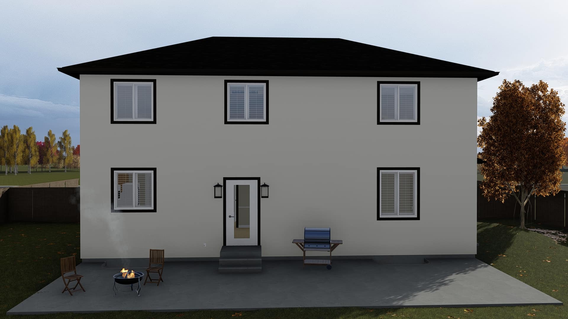 Rear View of this 5-Bedroom, 2587 Sq Ft Plan - 187-1137