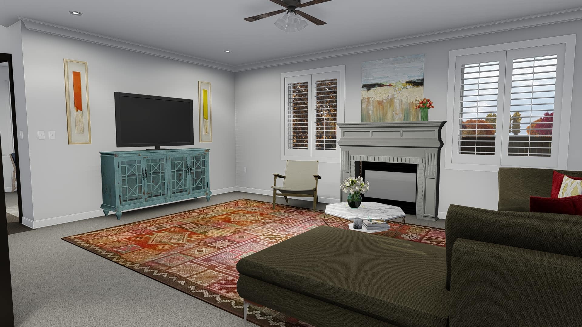 Family Room of this 5-Bedroom, 2587 Sq Ft Plan - 187-1137