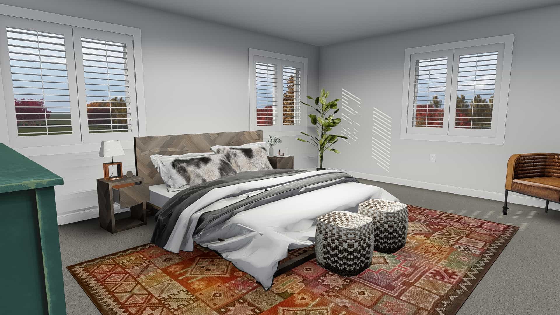 Bedroom of this 5-Bedroom, 2587 Sq Ft Plan - 187-1137