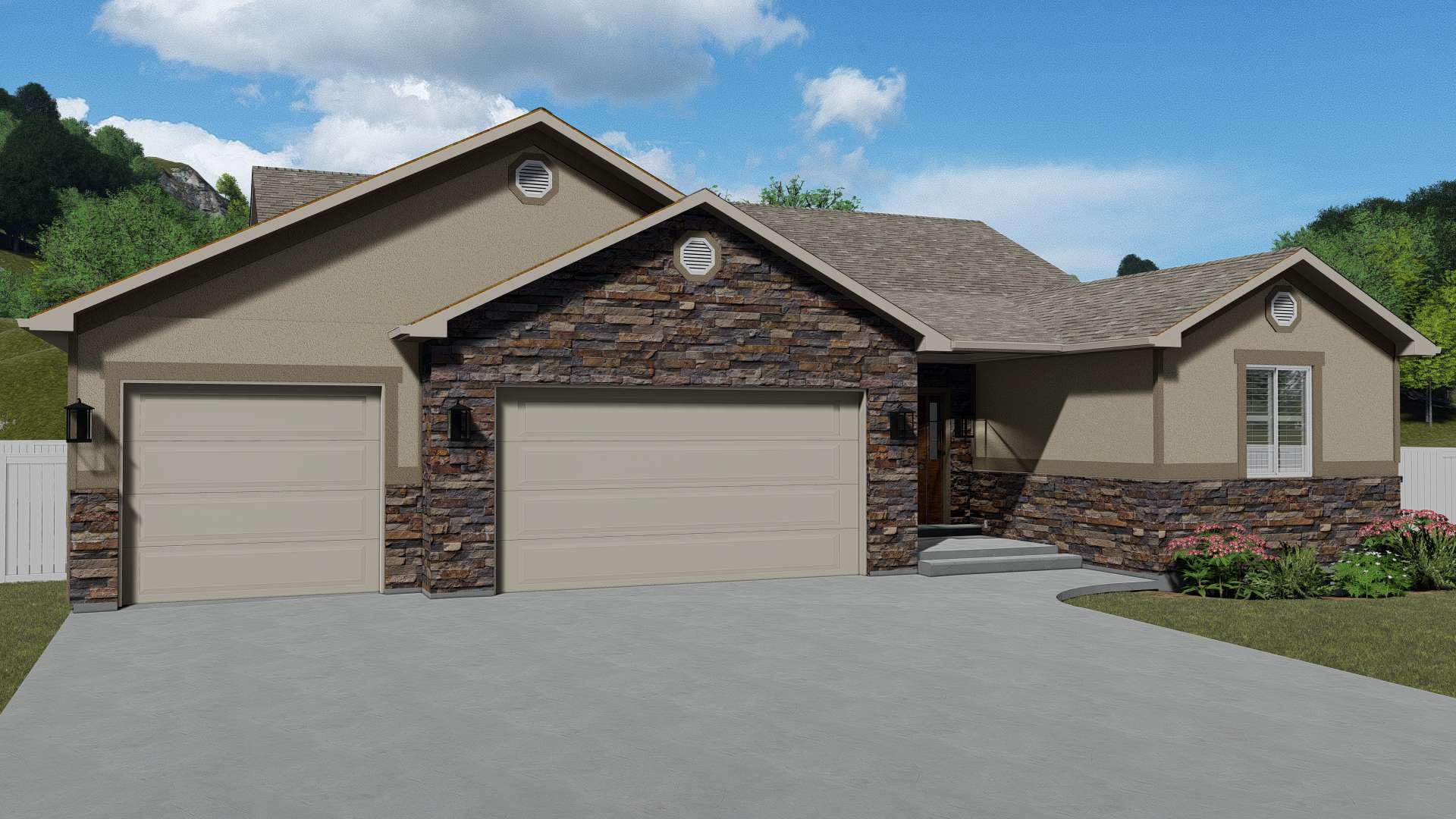 Front View of this 5-Bedroom, 1849 Sq Ft Plan - 187-1138