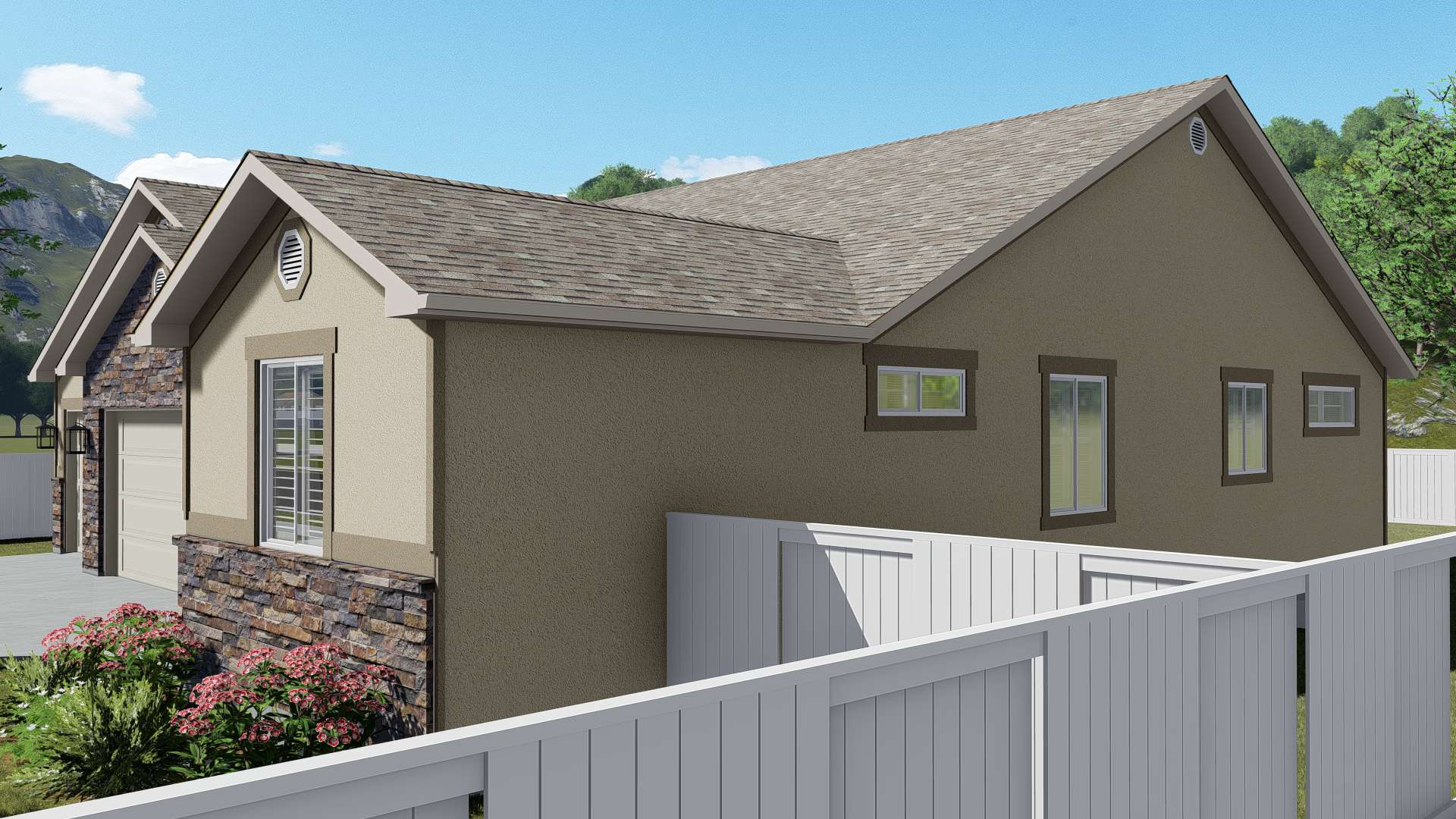 Right Side View of this 5-Bedroom, 1849 Sq Ft Plan - 187-1138