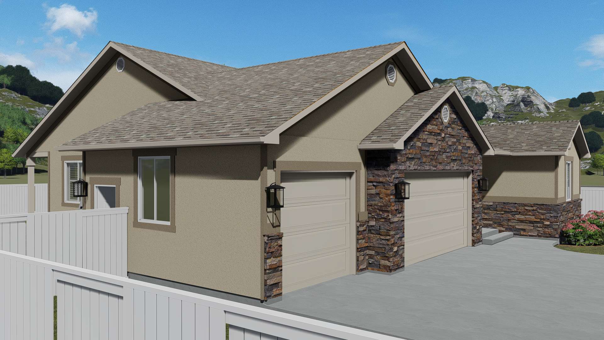 Left Side View of this 5-Bedroom, 1849 Sq Ft Plan - 187-1138