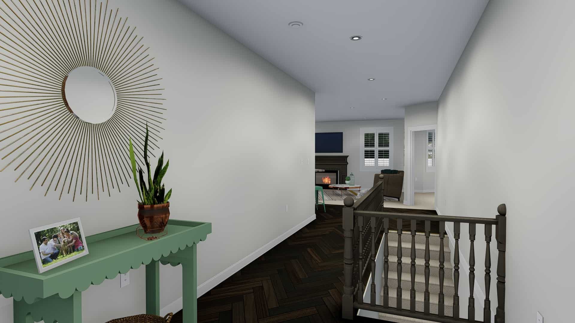 Stairs of this 5-Bedroom, 1849 Sq Ft Plan - 187-1138