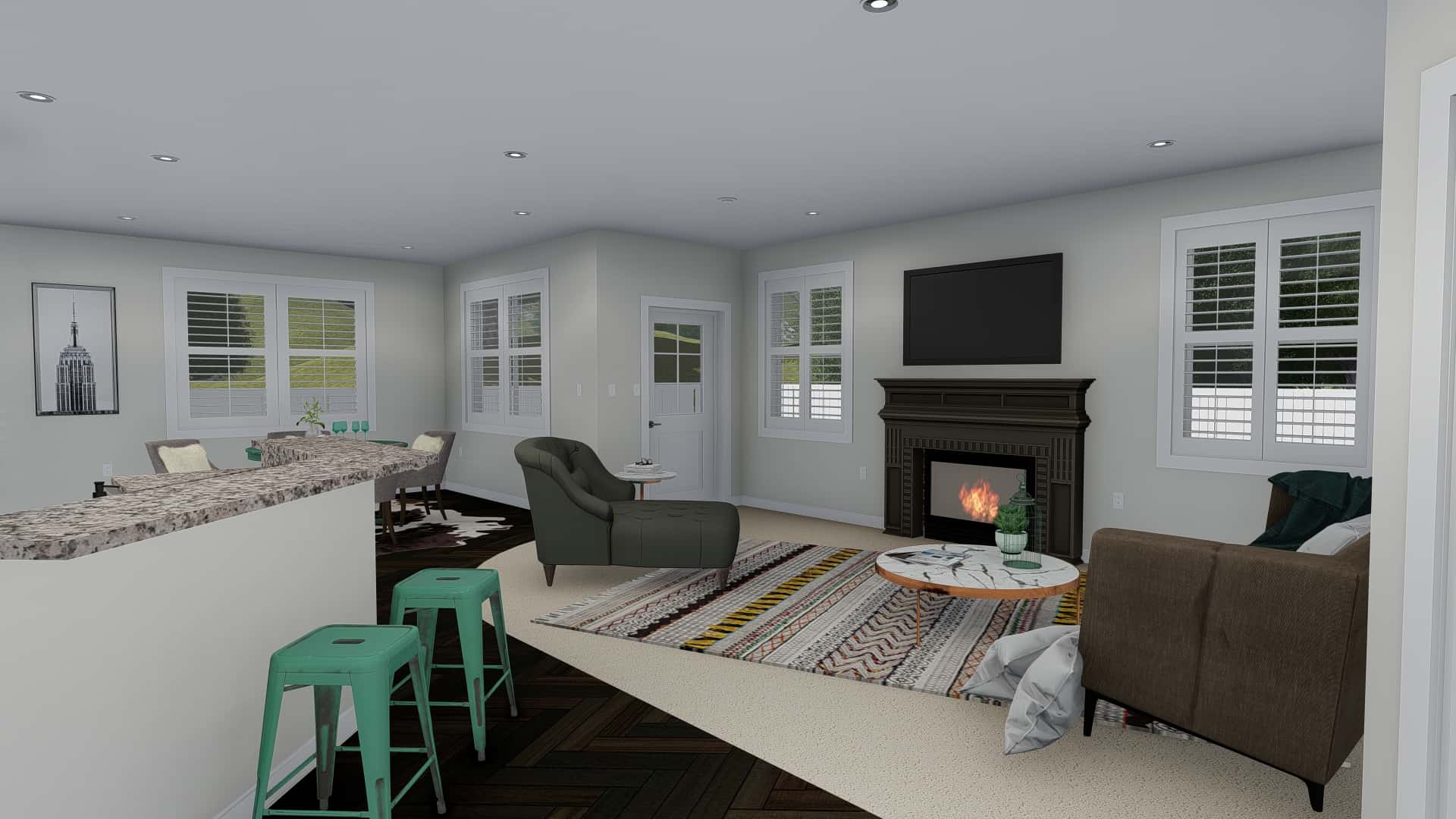 Family Room of this 5-Bedroom, 1849 Sq Ft Plan - 187-1138