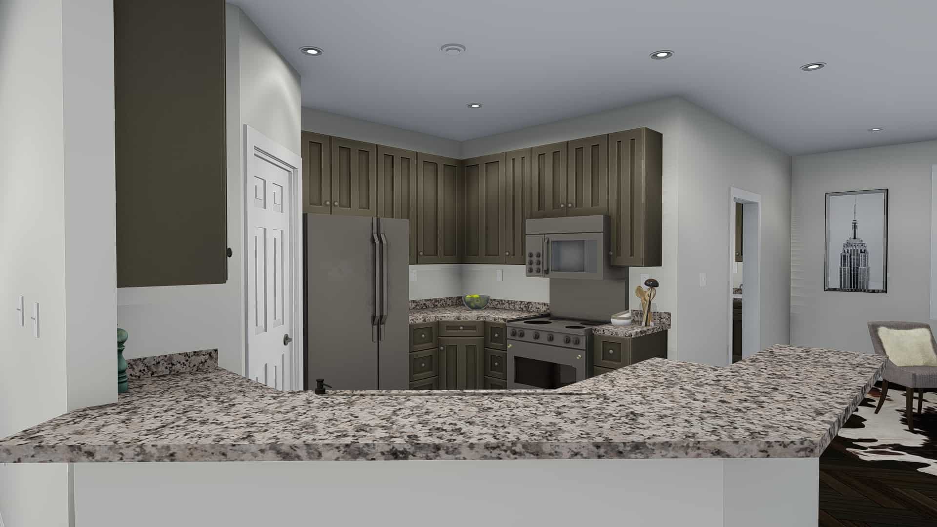 Kitchen of this 5-Bedroom, 1849 Sq Ft Plan - 187-1138