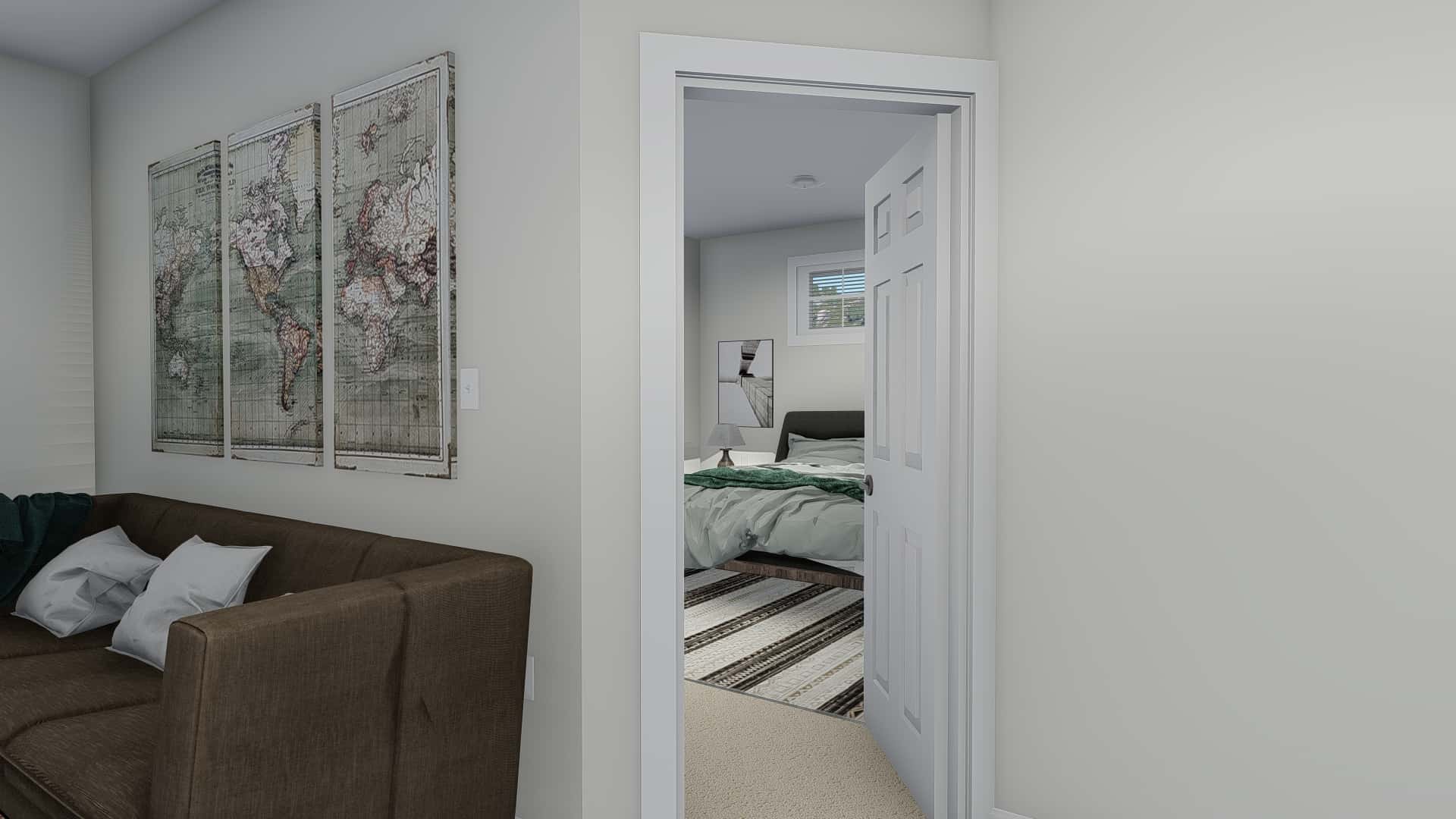 Bedroom of this 5-Bedroom, 1849 Sq Ft Plan - 187-1138
