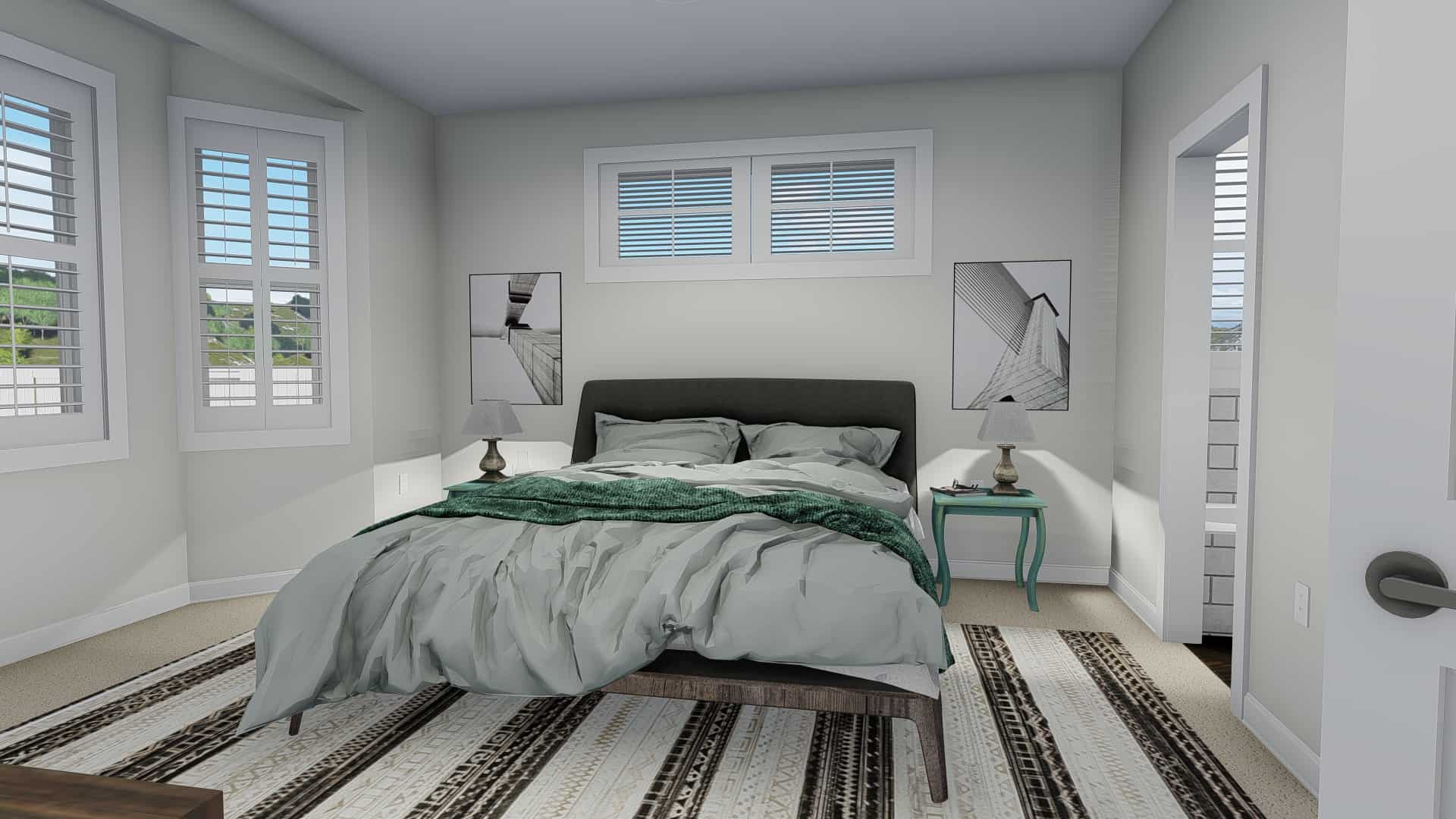 Bedroom of this 5-Bedroom, 1849 Sq Ft Plan - 187-1138