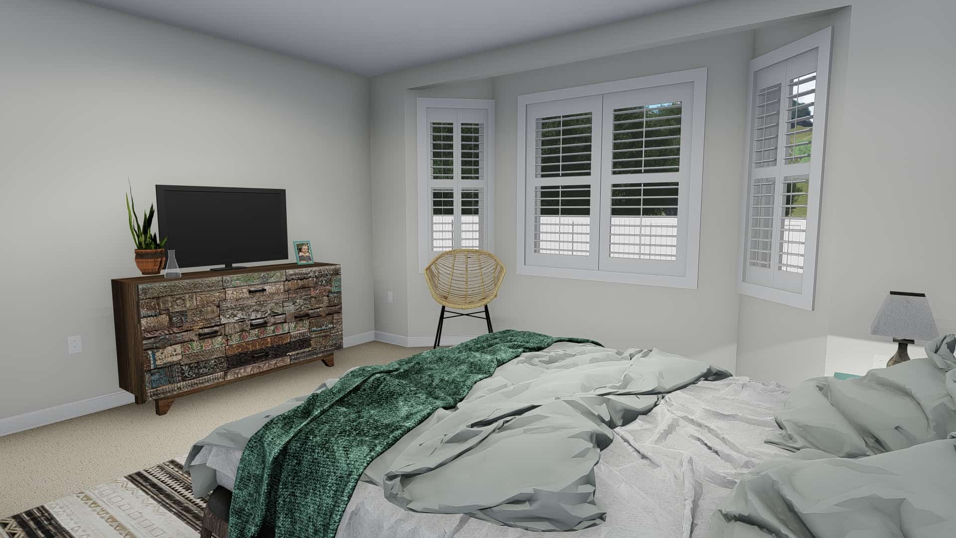 Bedroom of this 5-Bedroom, 1849 Sq Ft Plan - 187-1138