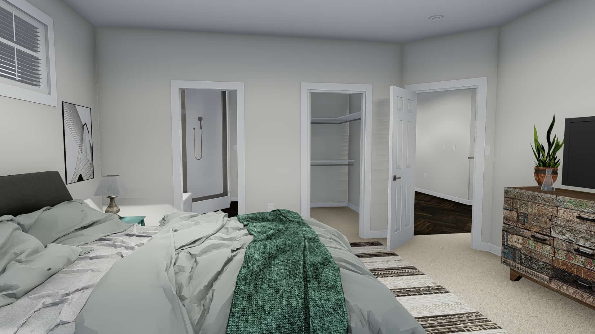 Bedroom of this 5-Bedroom, 1849 Sq Ft Plan - 187-1138