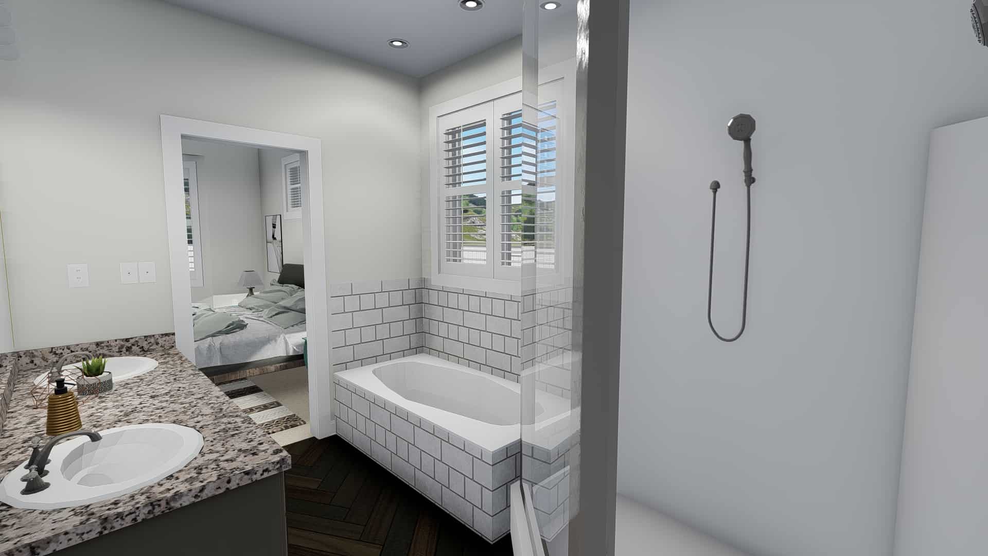 Bathroom of this 5-Bedroom, 1849 Sq Ft Plan - 187-1138