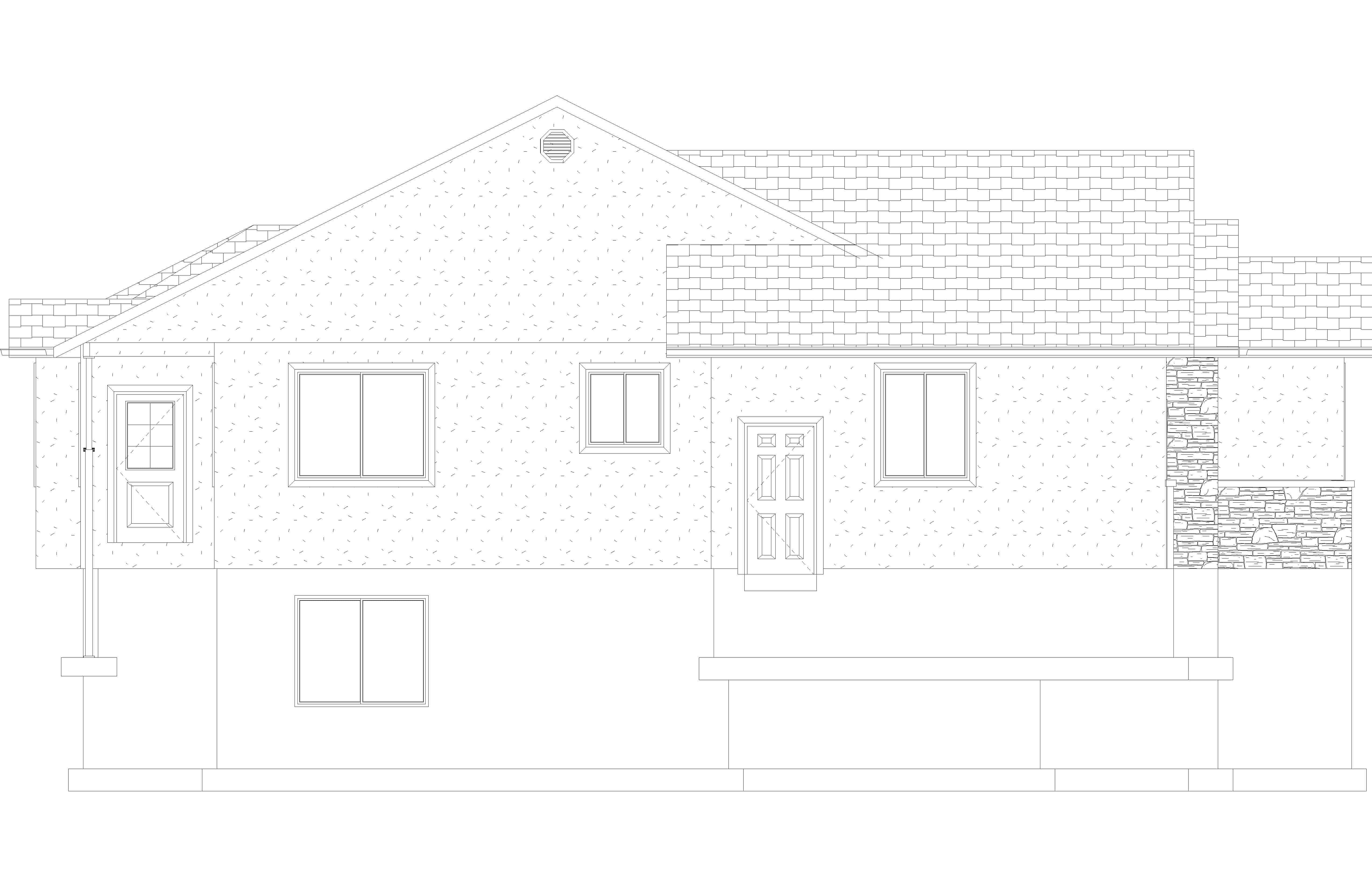 Home Plan Left Elevation of this 5-Bedroom,1849 Sq Ft Plan -187-1138