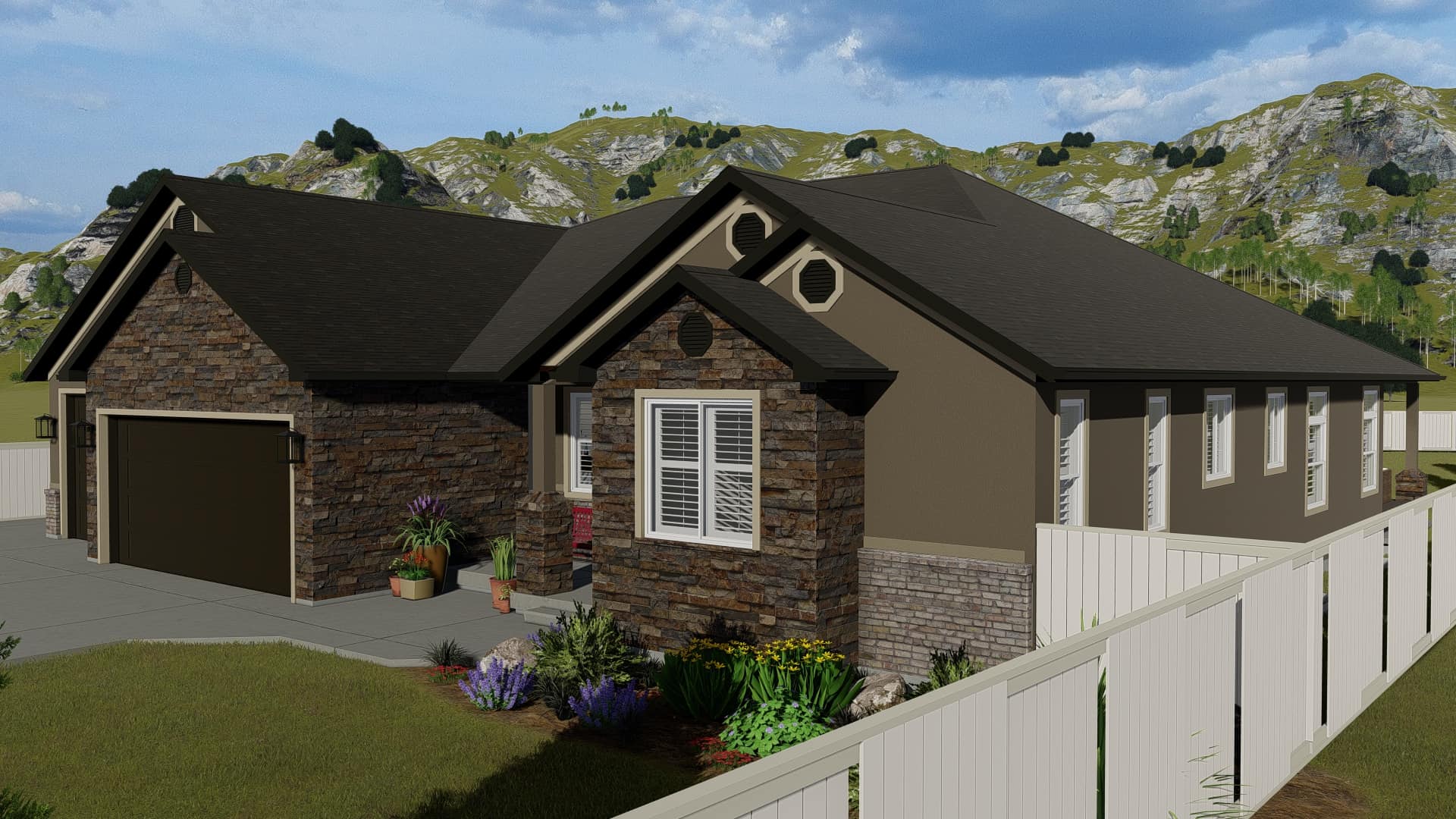 Right Side View of this 5-Bedroom, 2446 Sq Ft Plan - 187-1140