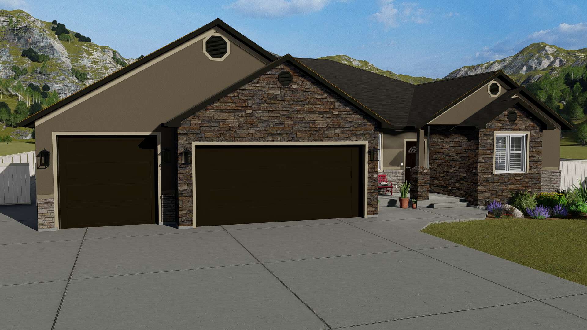 Front View of this 5-Bedroom, 2446 Sq Ft Plan - 187-1140