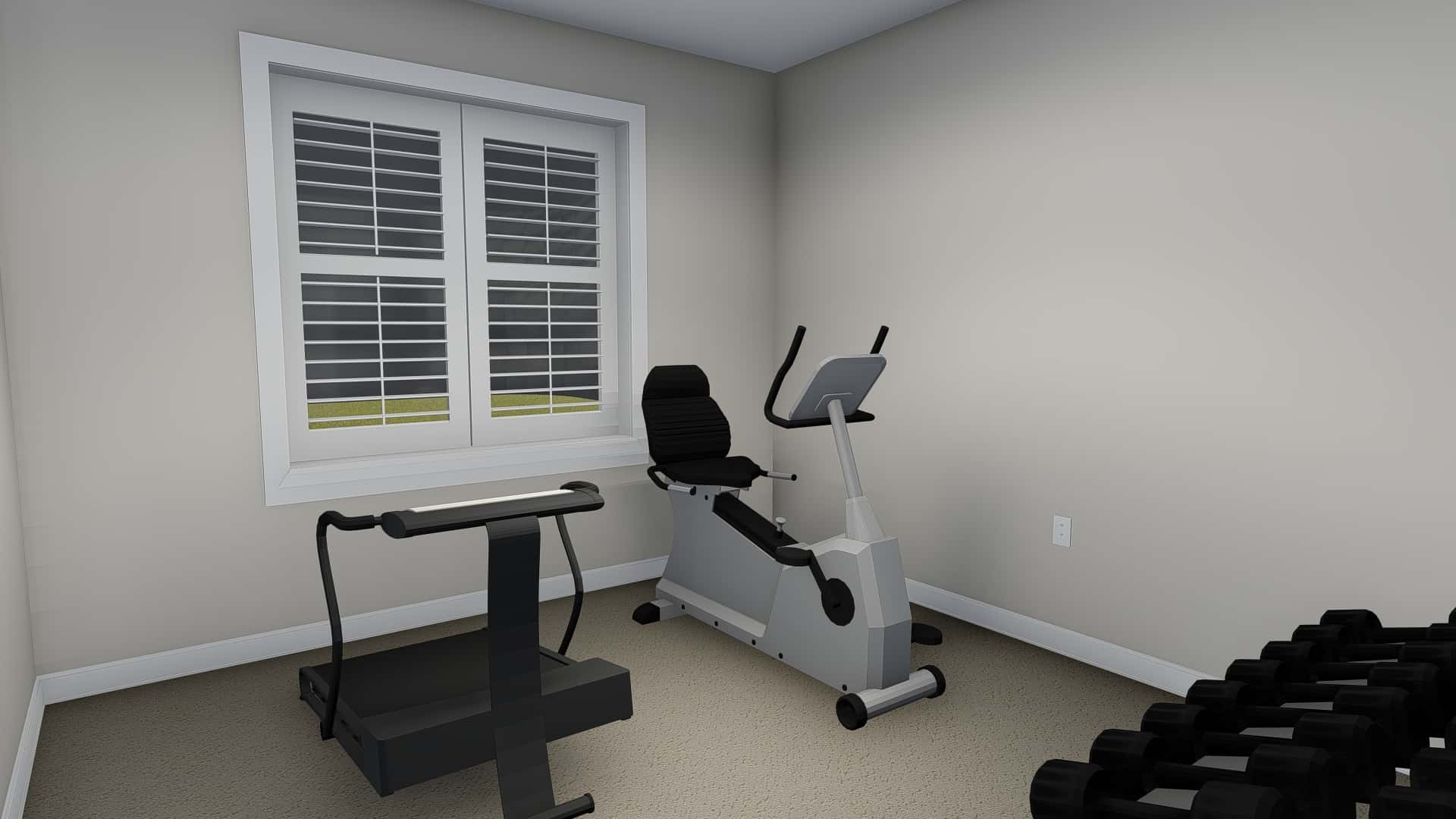 Gym / Fitness Center of this 5-Bedroom, 2446 Sq Ft Plan - 187-1140
