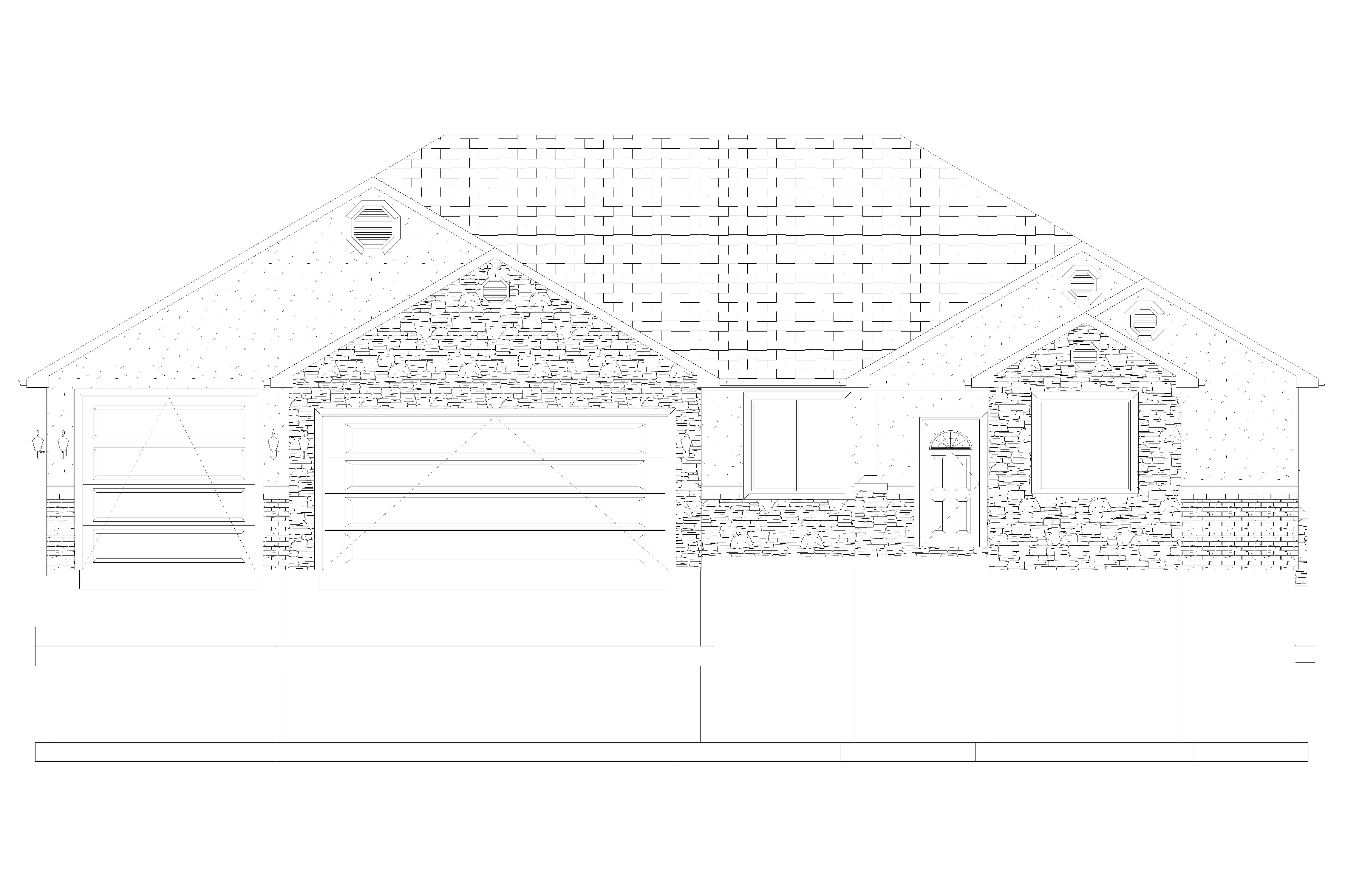 Home Plan Front Elevation of this 5-Bedroom,2446 Sq Ft Plan -187-1140