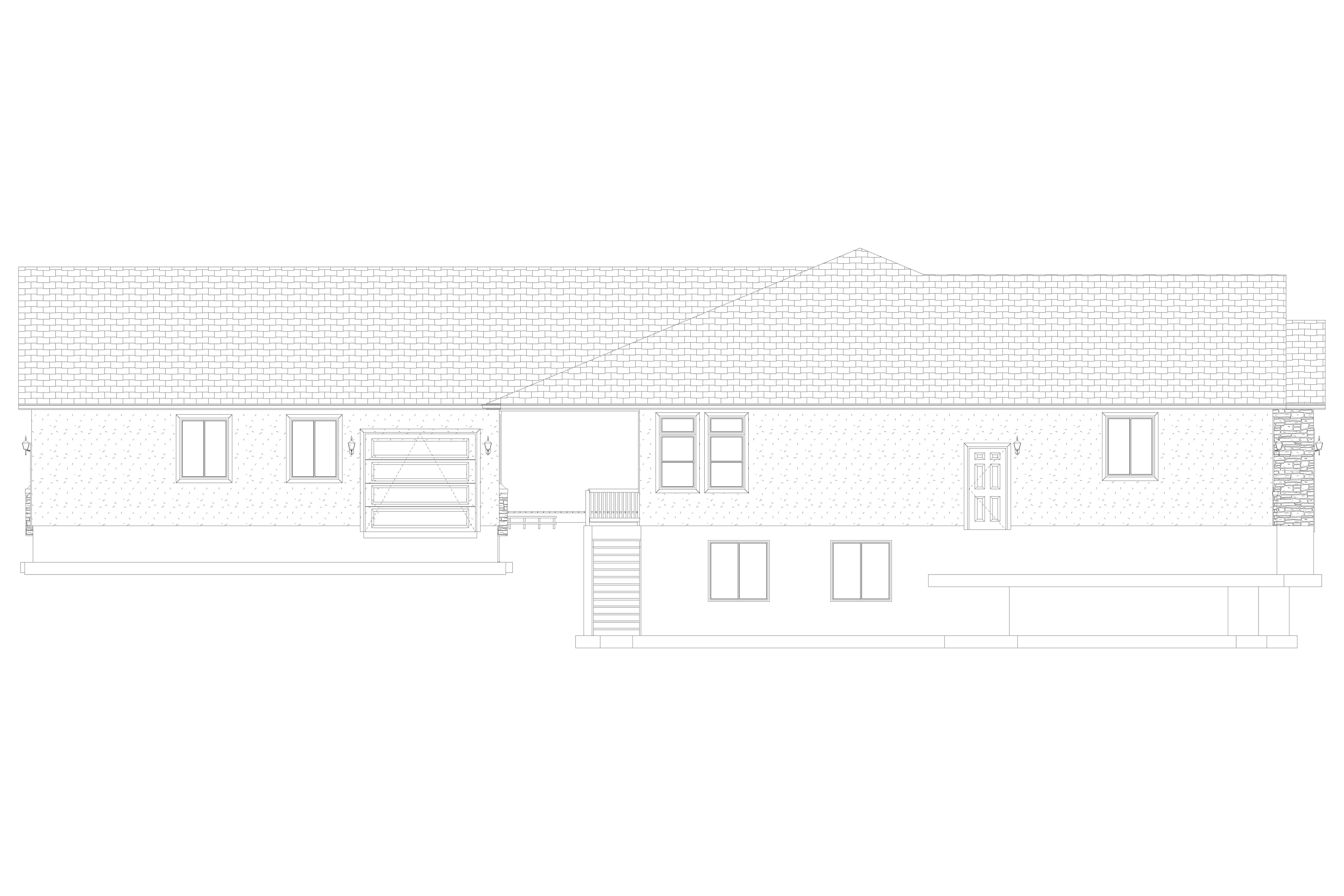 Home Plan Left Elevation of this 5-Bedroom,2446 Sq Ft Plan -187-1140
