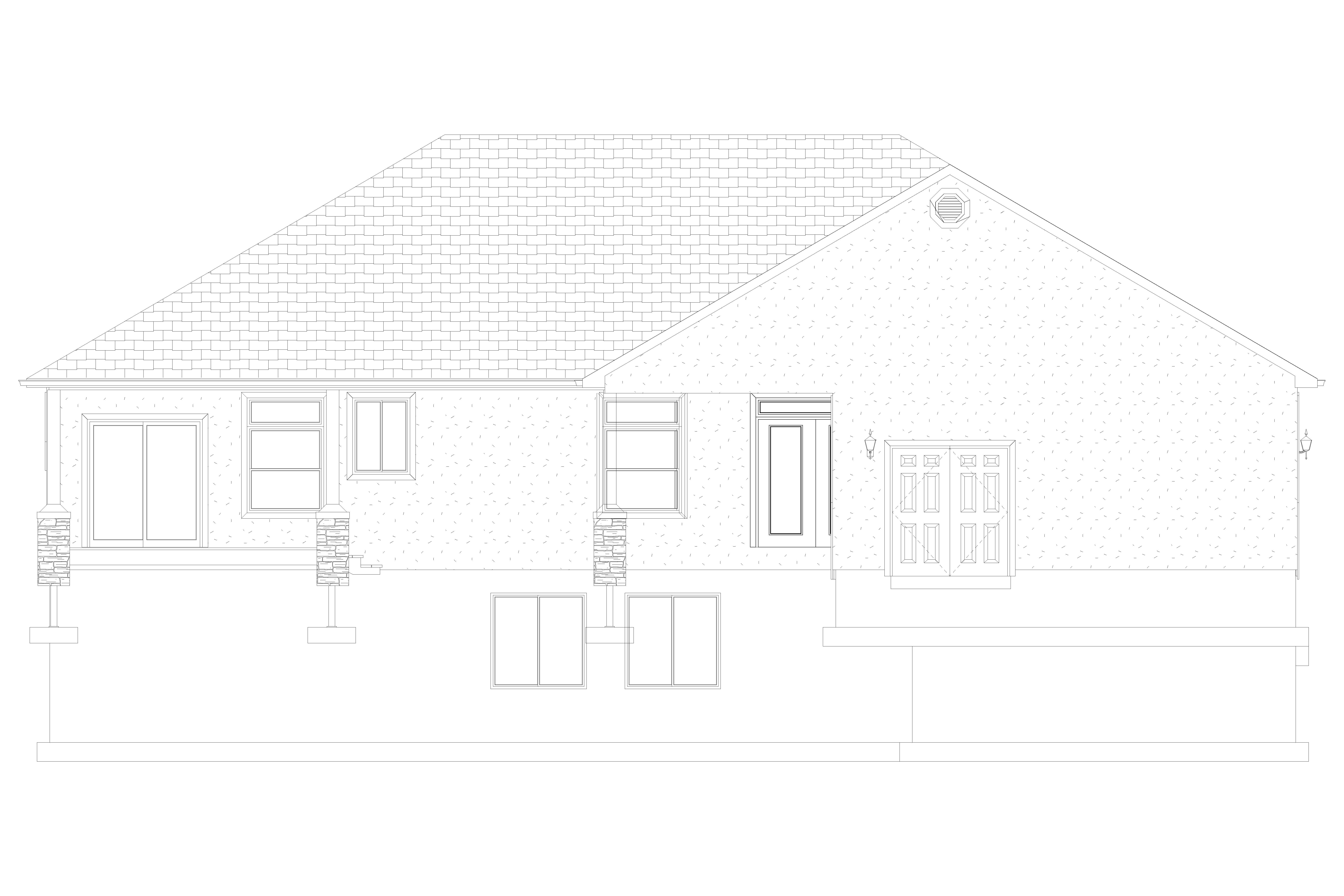 Home Plan Rear Elevation of this 5-Bedroom,2446 Sq Ft Plan -187-1140