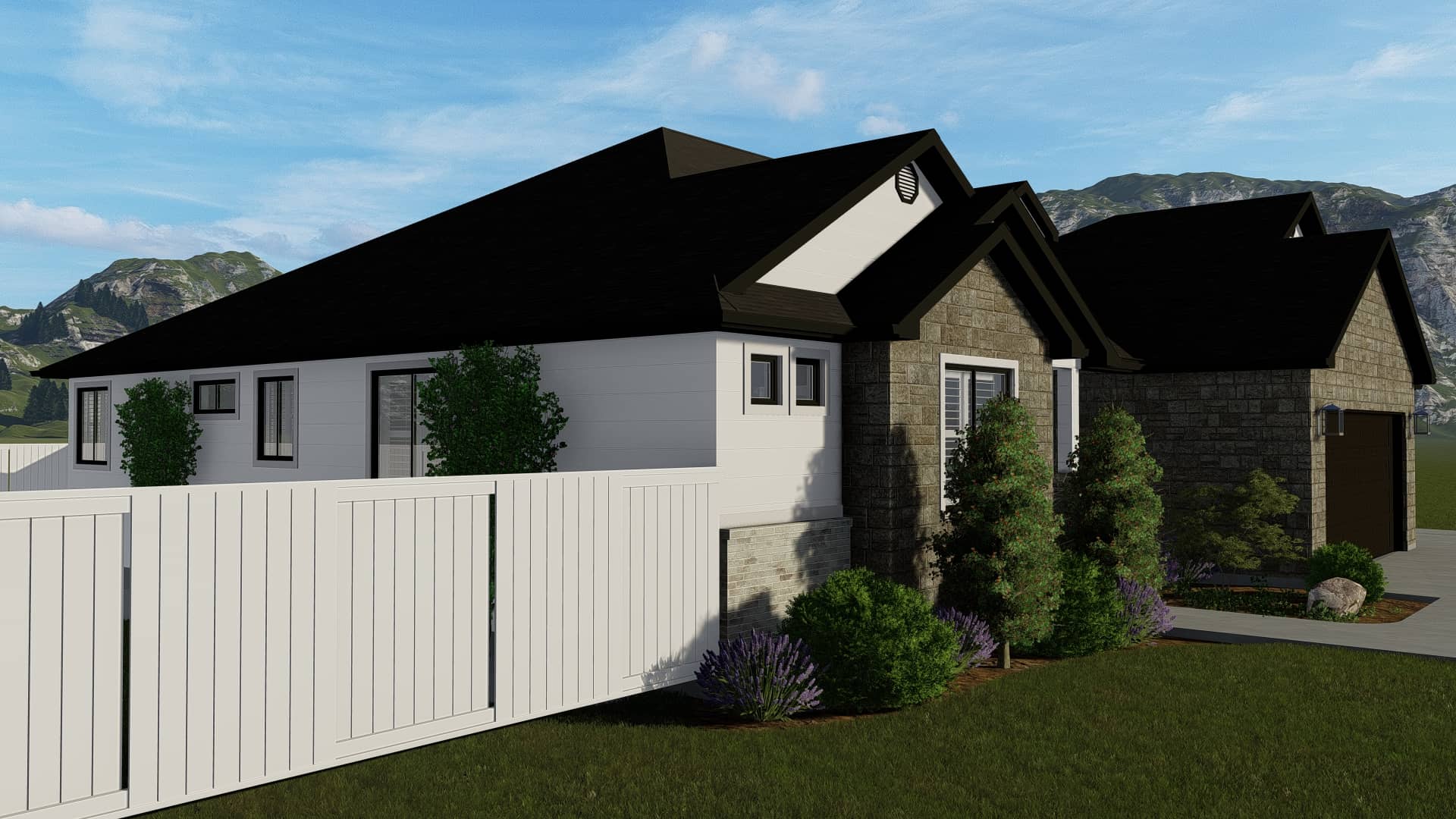 Left Side View of this 3-Bedroom, 2050 Sq Ft Plan - 187-1141