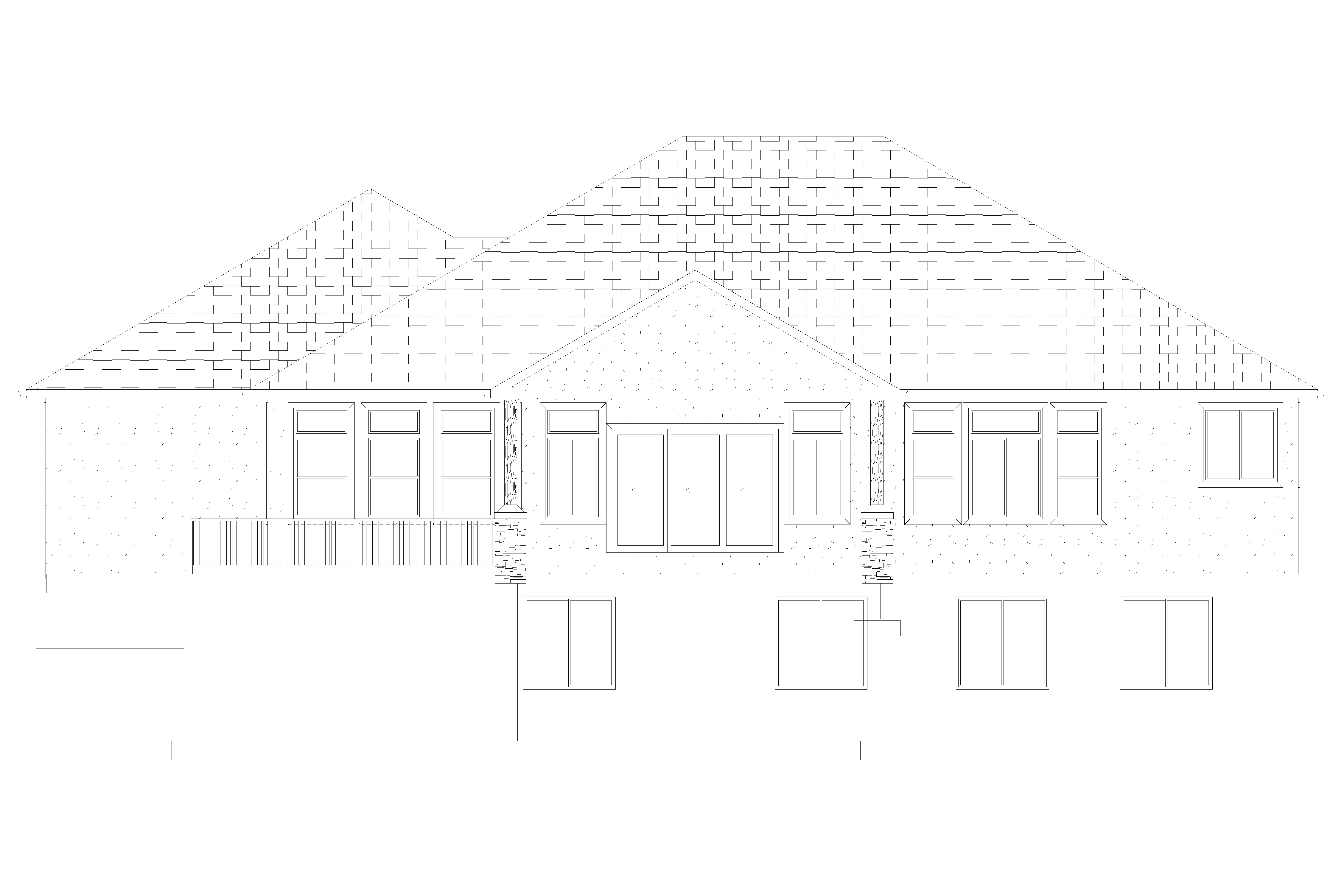 Home Plan Rear Elevation of this 5-Bedroom,2050 Sq Ft Plan -187-1141