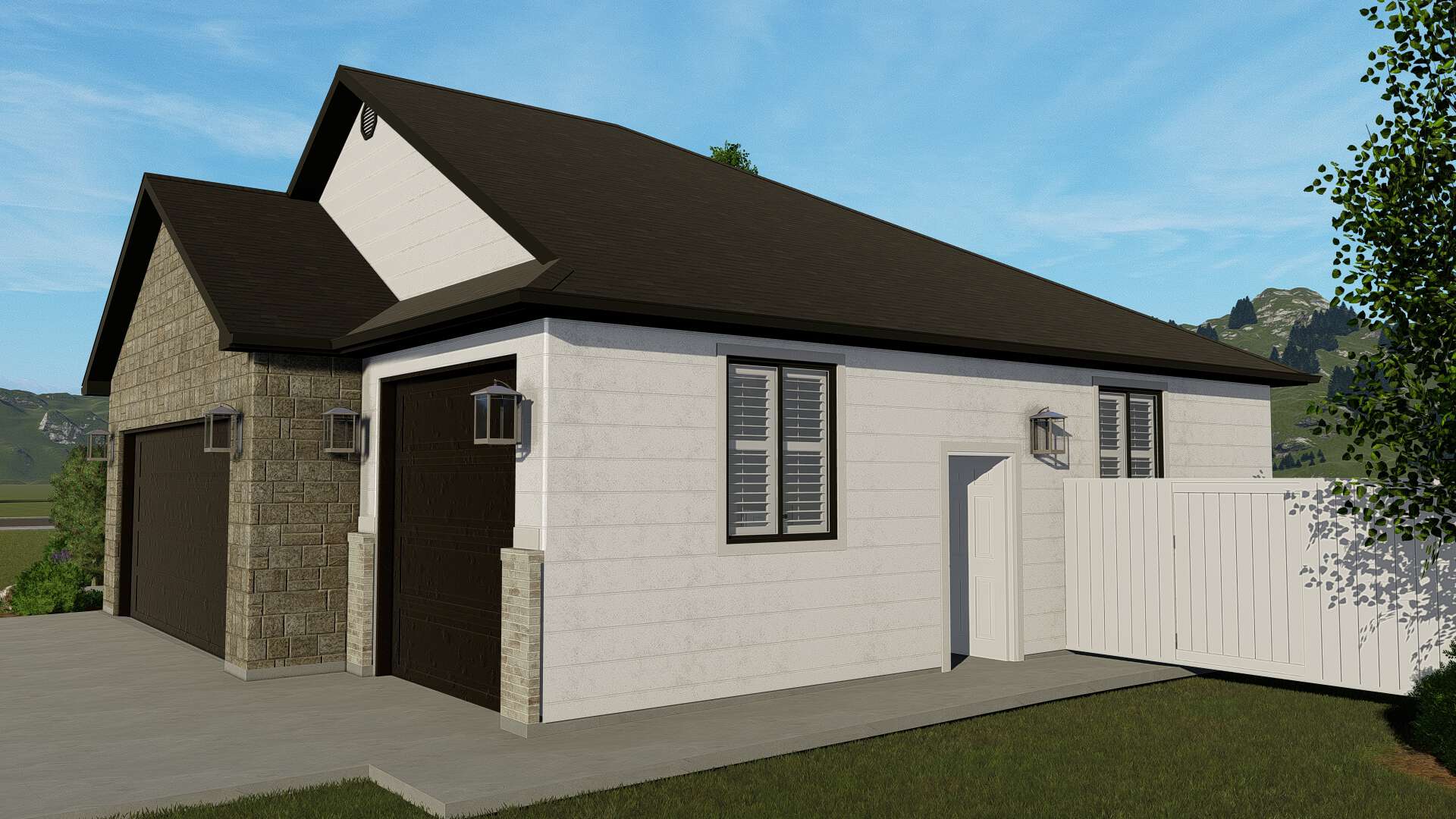 Front View of this 3-Bedroom, 2050 Sq Ft Plan - 187-1141