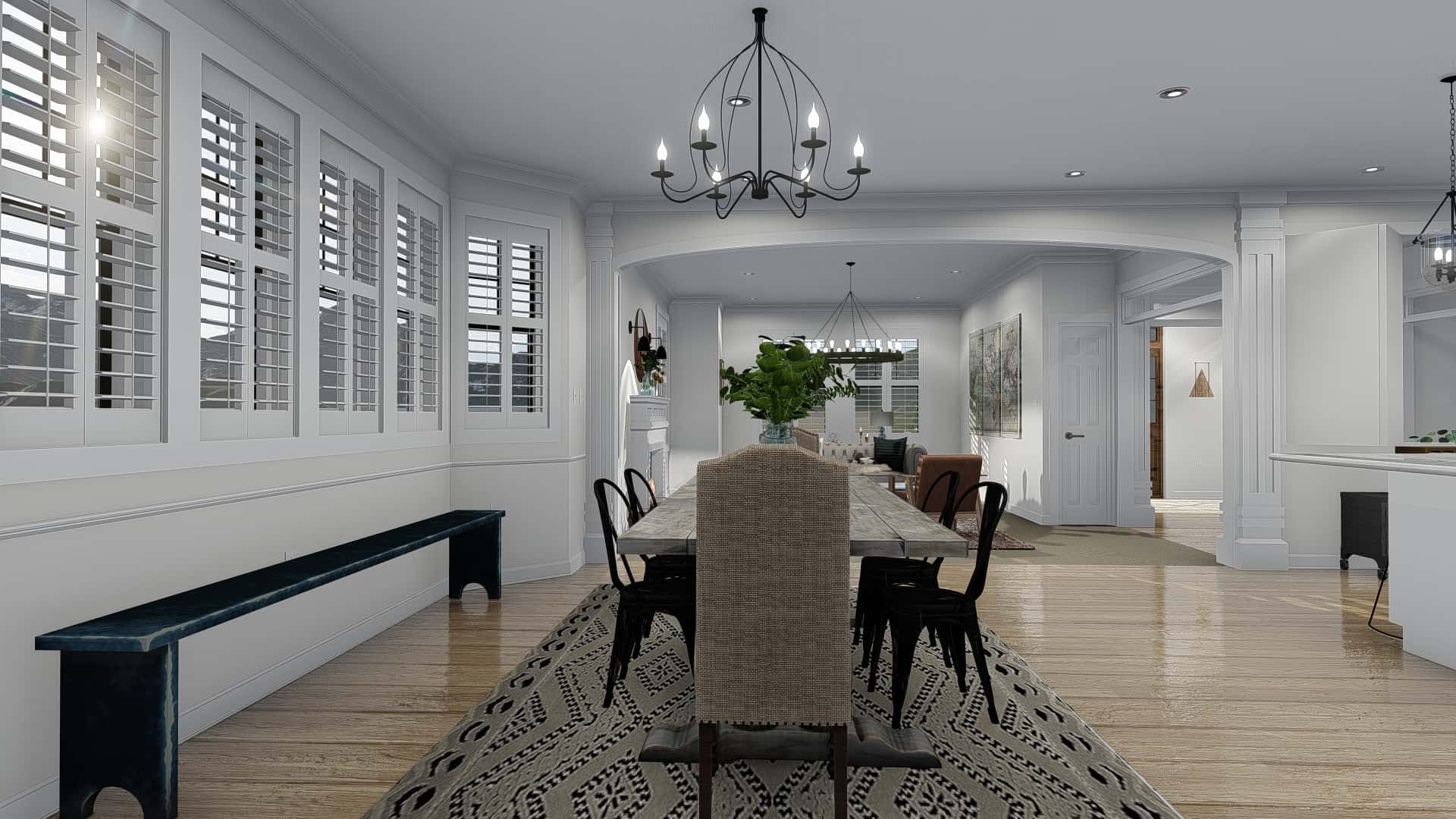 Dining Room of this 4-Bedroom, 3821 Sq Ft Plan - 187-1142