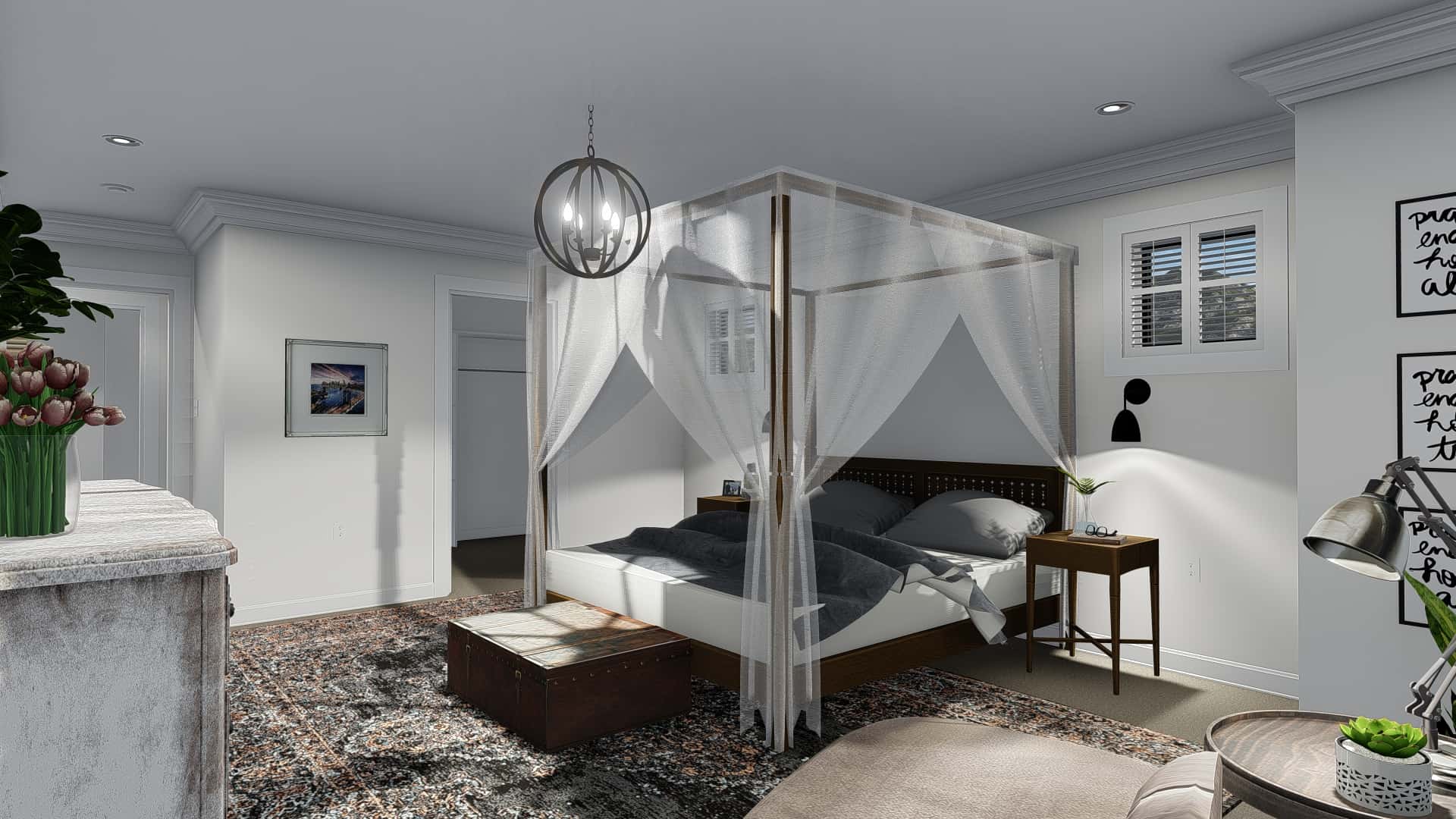 Master Bedroom of this 4-Bedroom, 3821 Sq Ft Plan - 187-1142