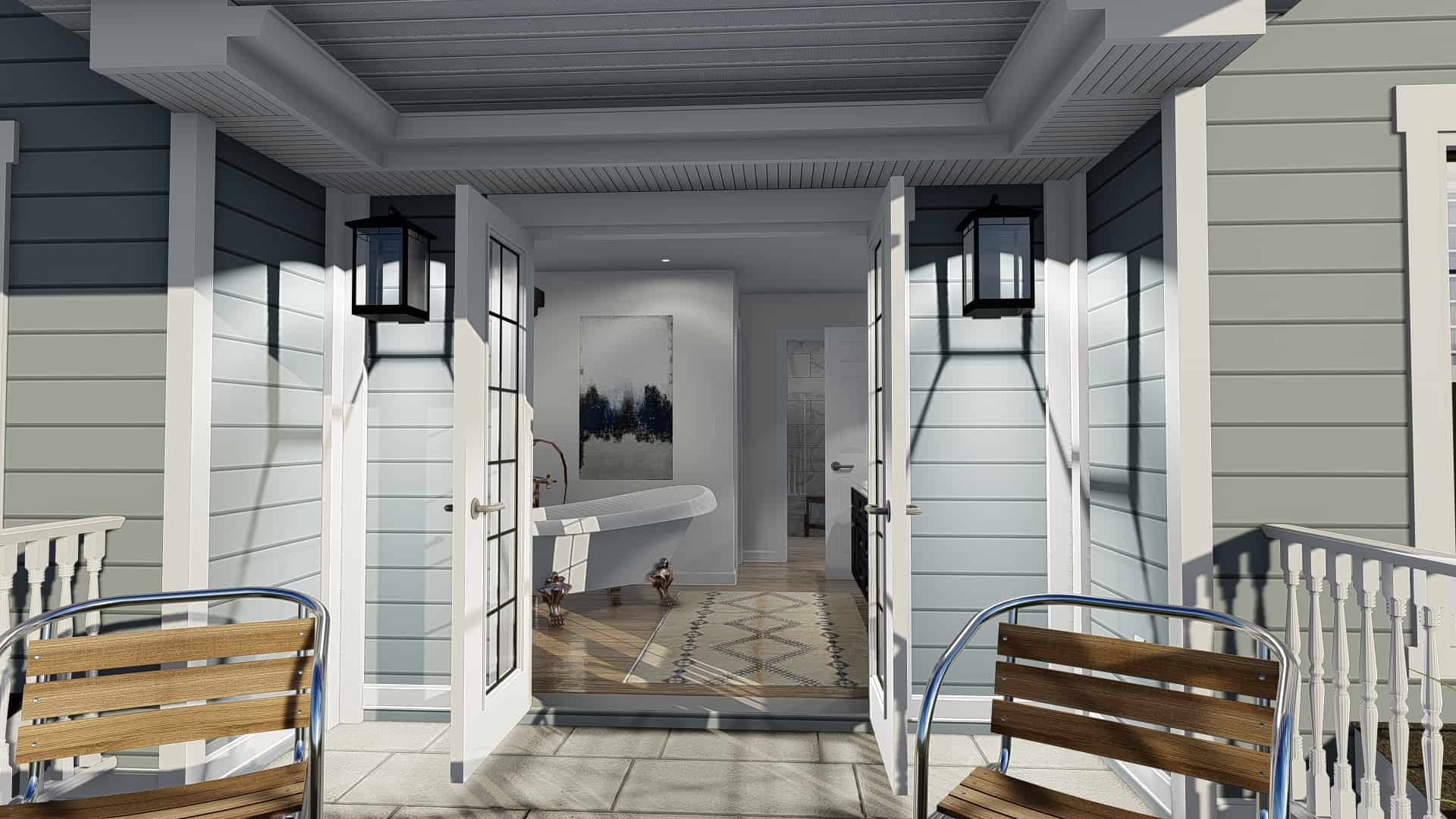 Balcony of this 4-Bedroom, 3821 Sq Ft Plan - 187-1142