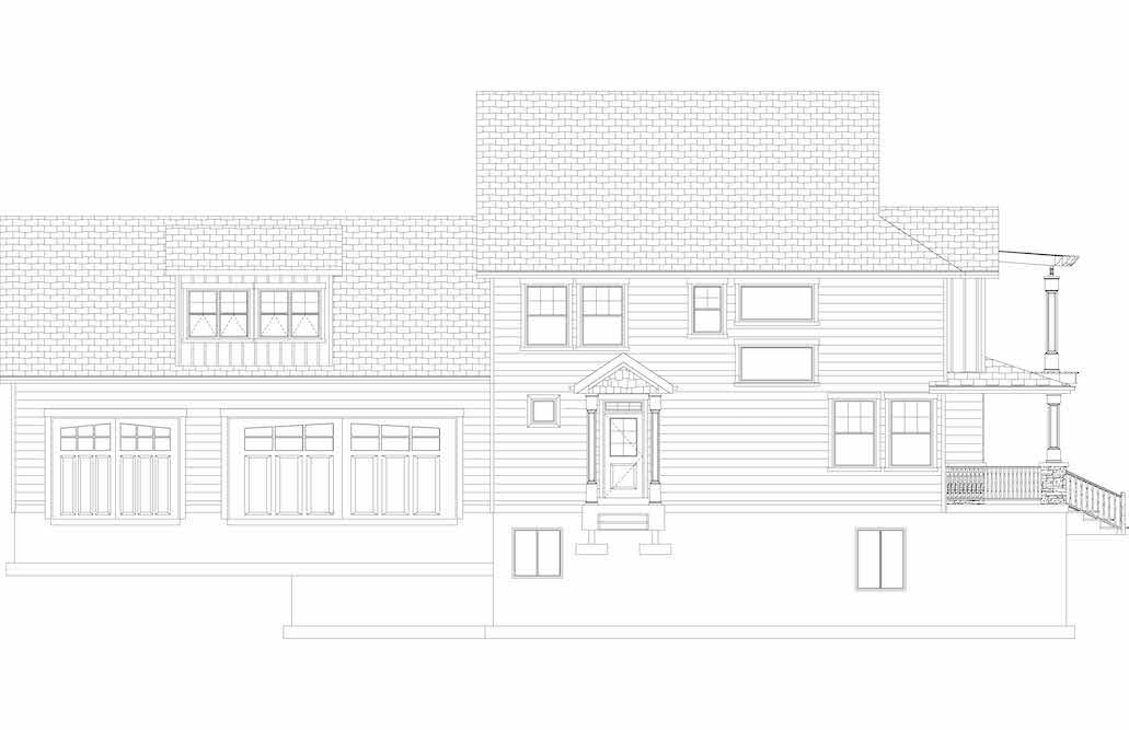 Home Plan Left Elevation of this 6-Bedroom,3821 Sq Ft Plan -187-1142