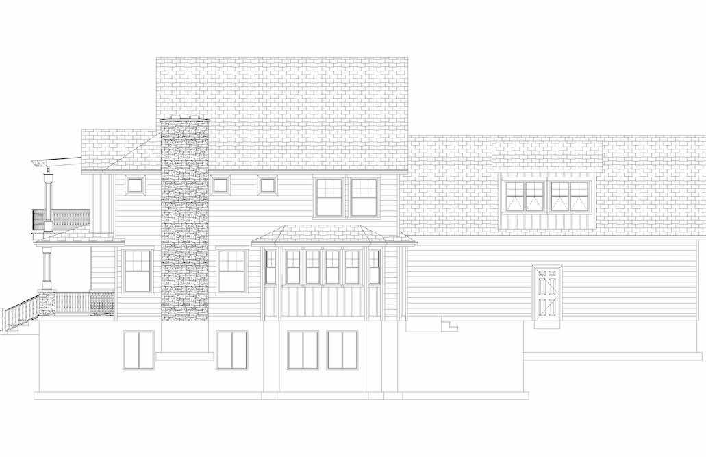 Home Plan Right Elevation of this 6-Bedroom,3821 Sq Ft Plan -187-1142