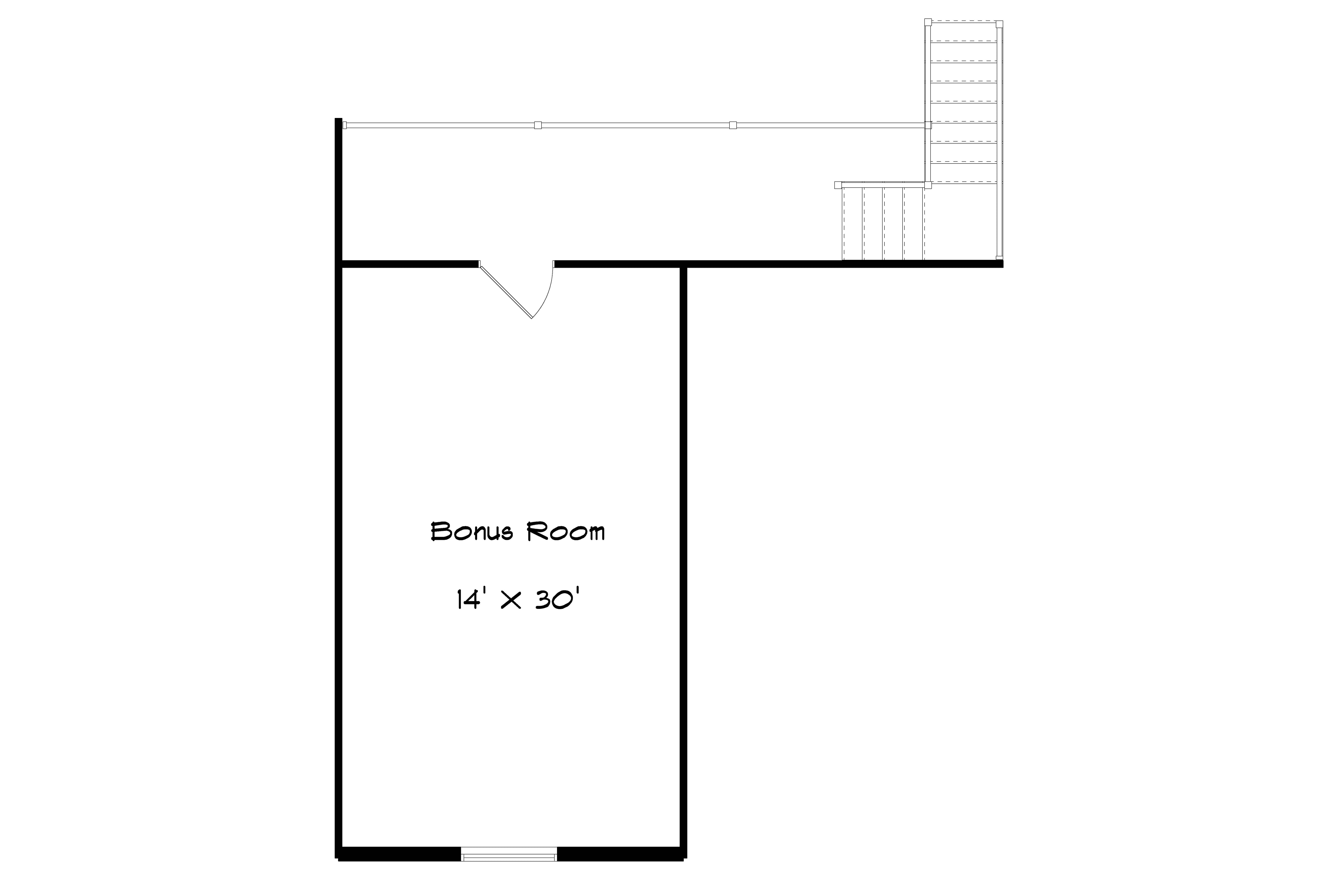 Floor Plan Bonus Room of Farmhouse Plan #187-1143