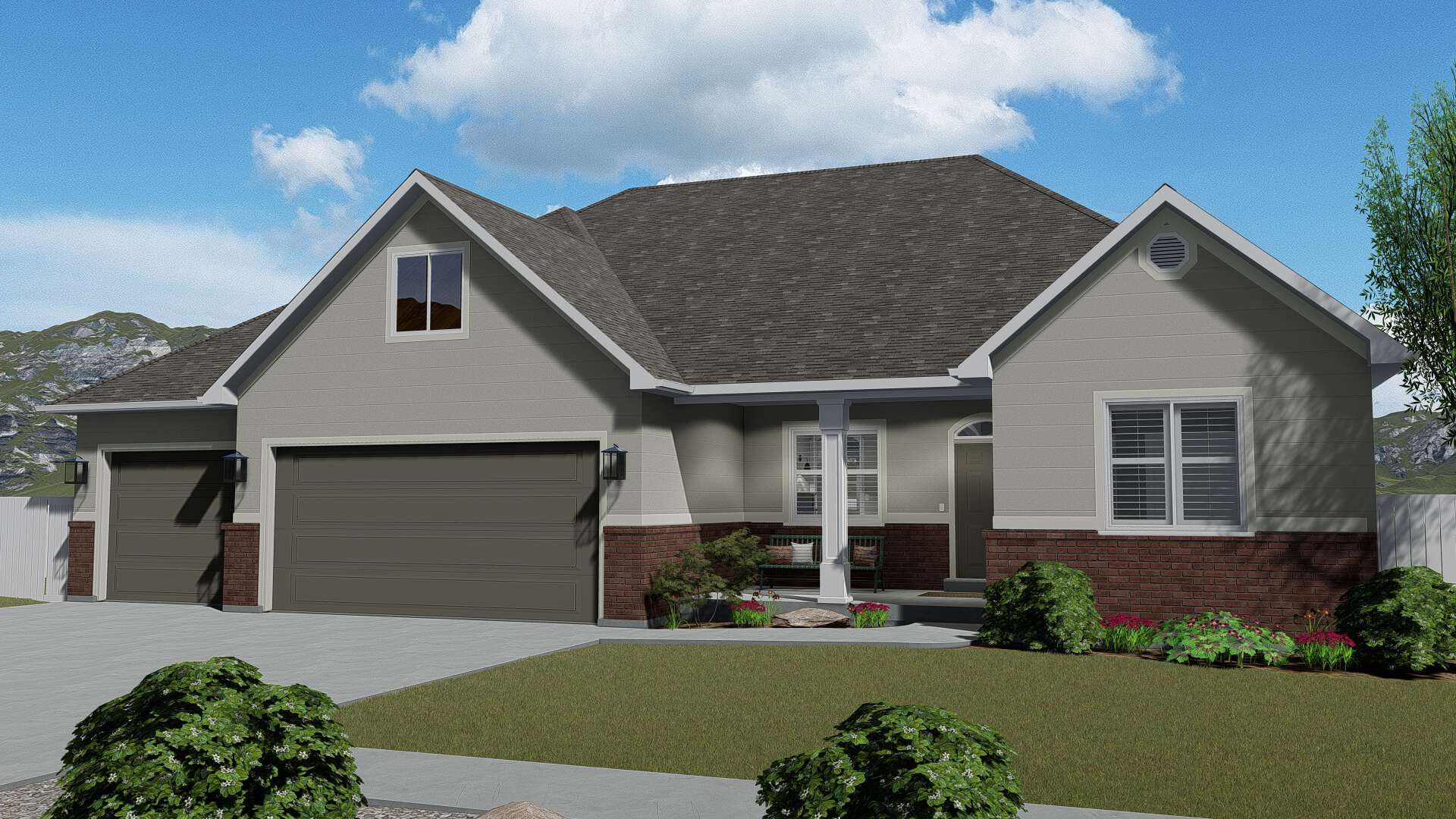 Front View of this 6-Bedroom, 2481 Sq Ft Plan - 187-1143