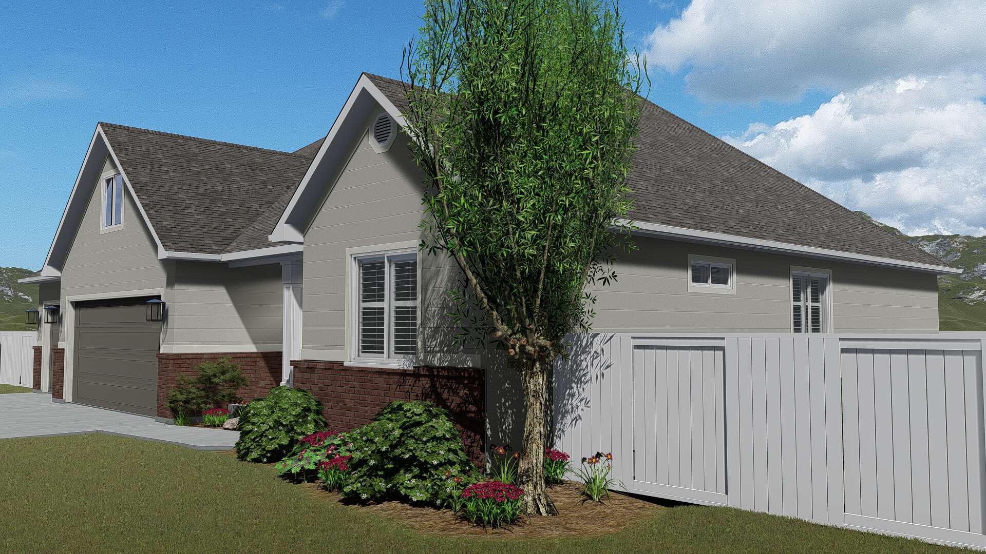 Right Side View of this 6-Bedroom, 2481 Sq Ft Plan - 187-1143